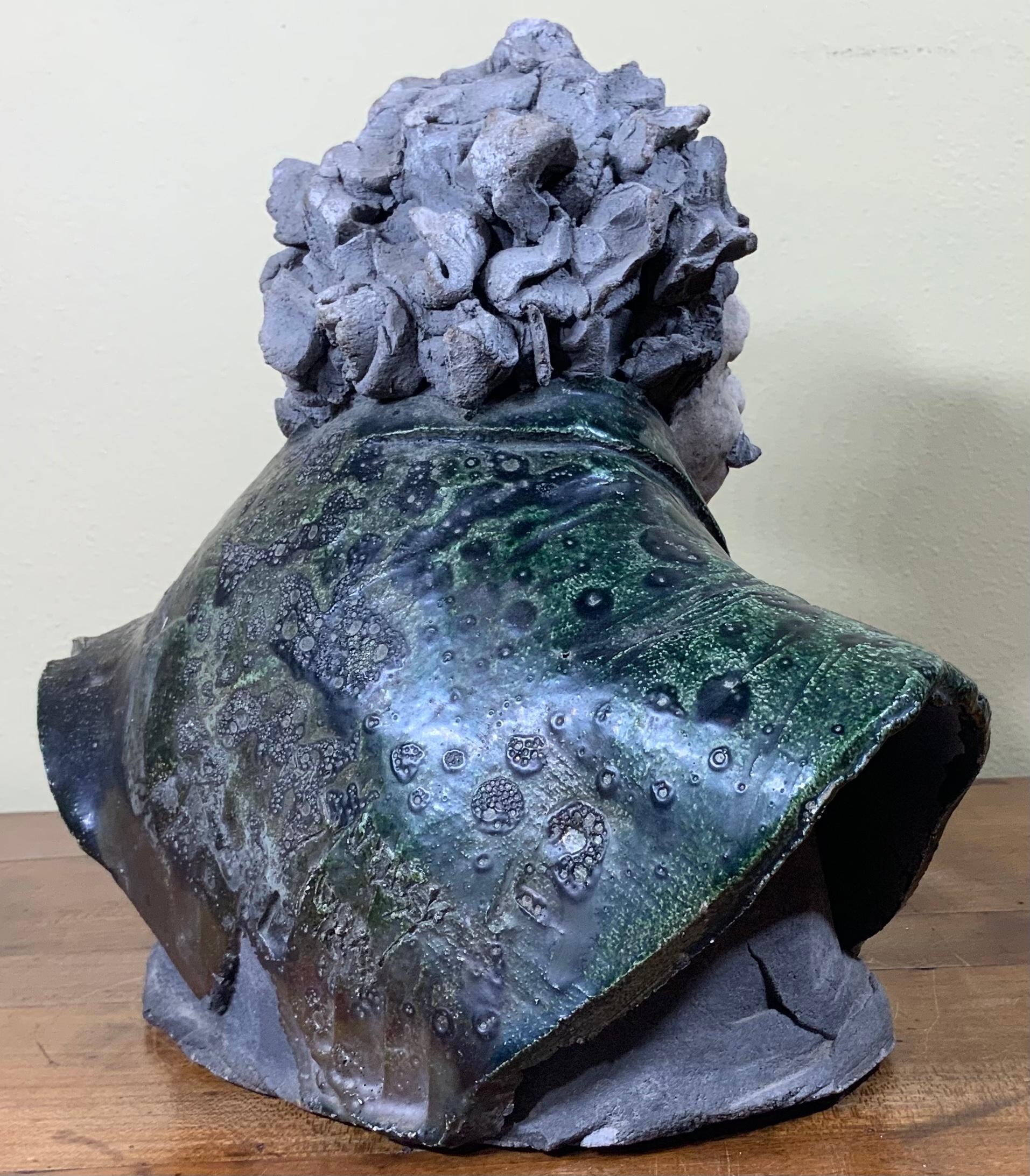 Bust of Albert Einstein, Sculpture 1984 In Good Condition For Sale In Delray Beach, FL