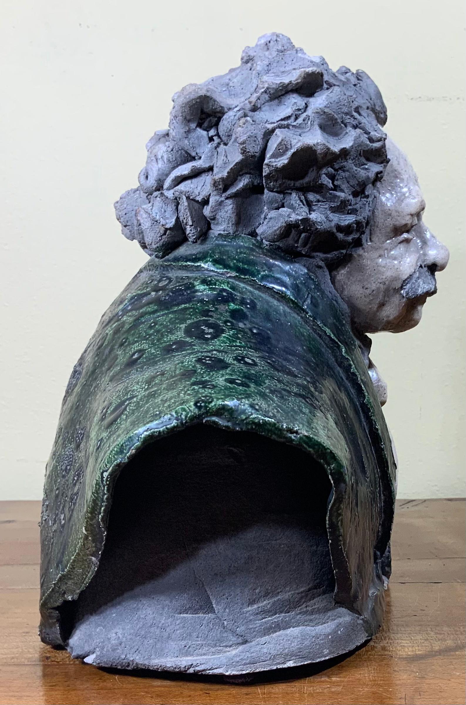 Buste d'Albert Einstein, sculpture de 1984 en vente 2