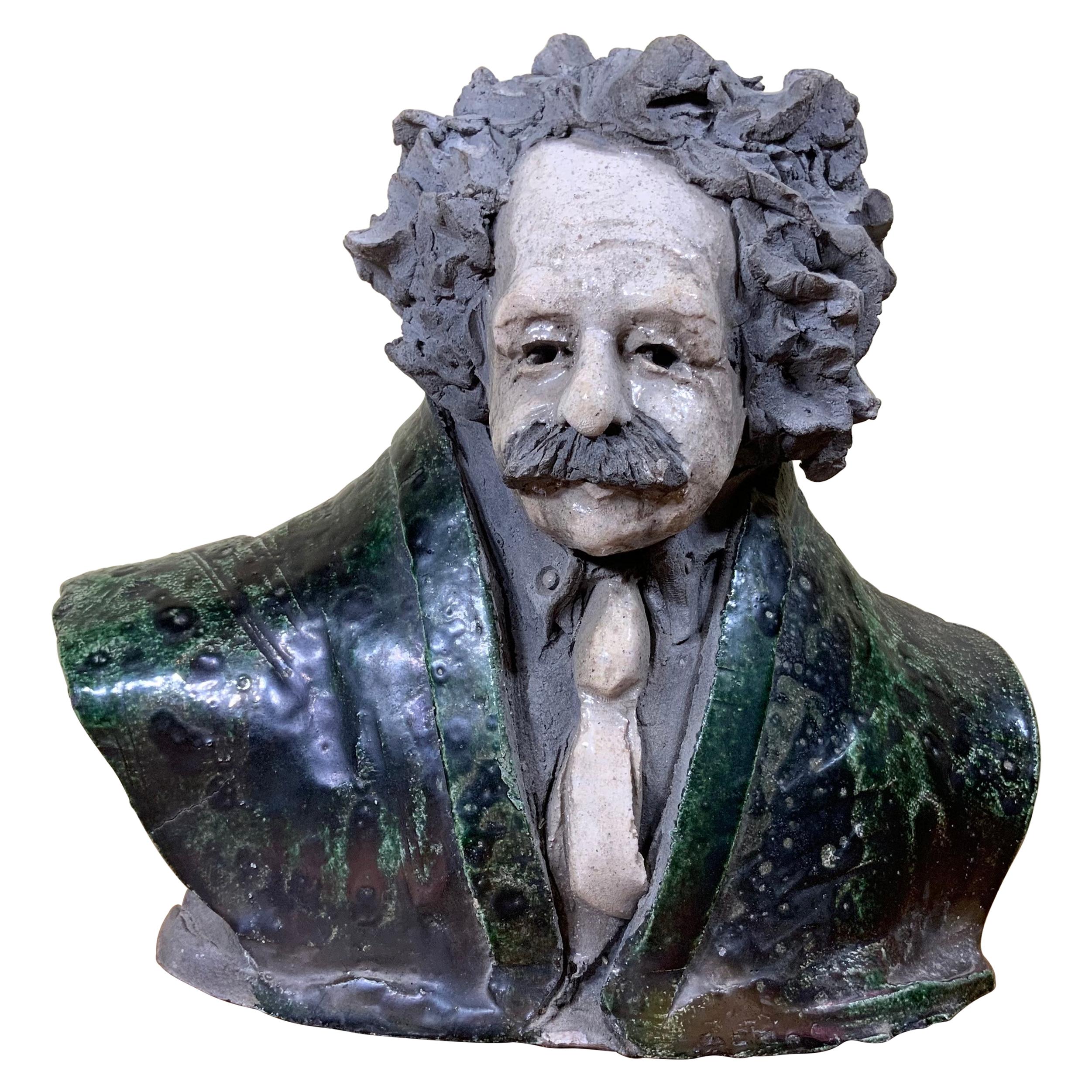 Bust of Albert Einstein, Sculpture 1984 For Sale