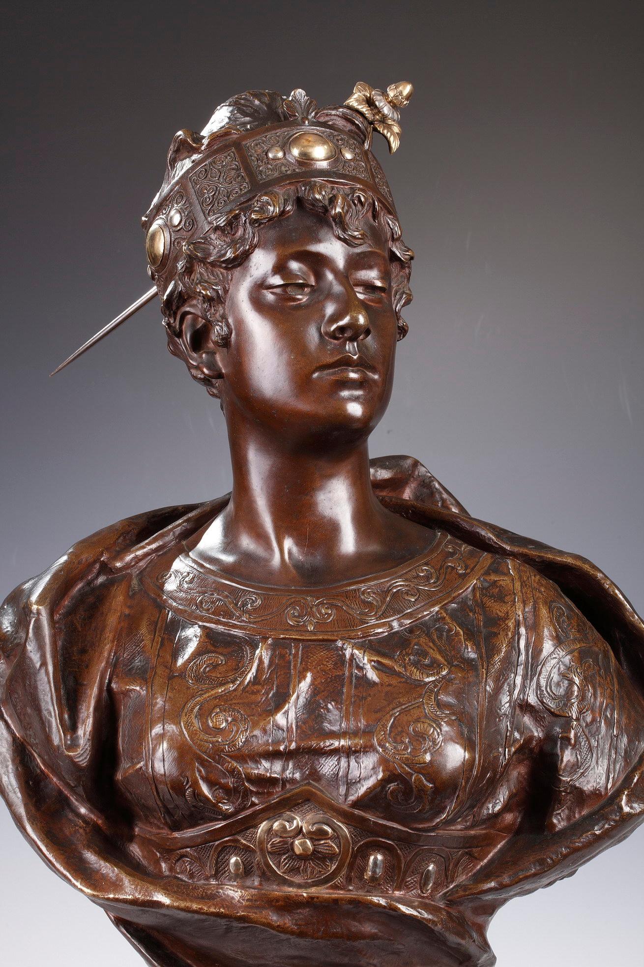 Belle Époque Bust of an Orientalist Princess by G. Leroux, France, Circa 1890