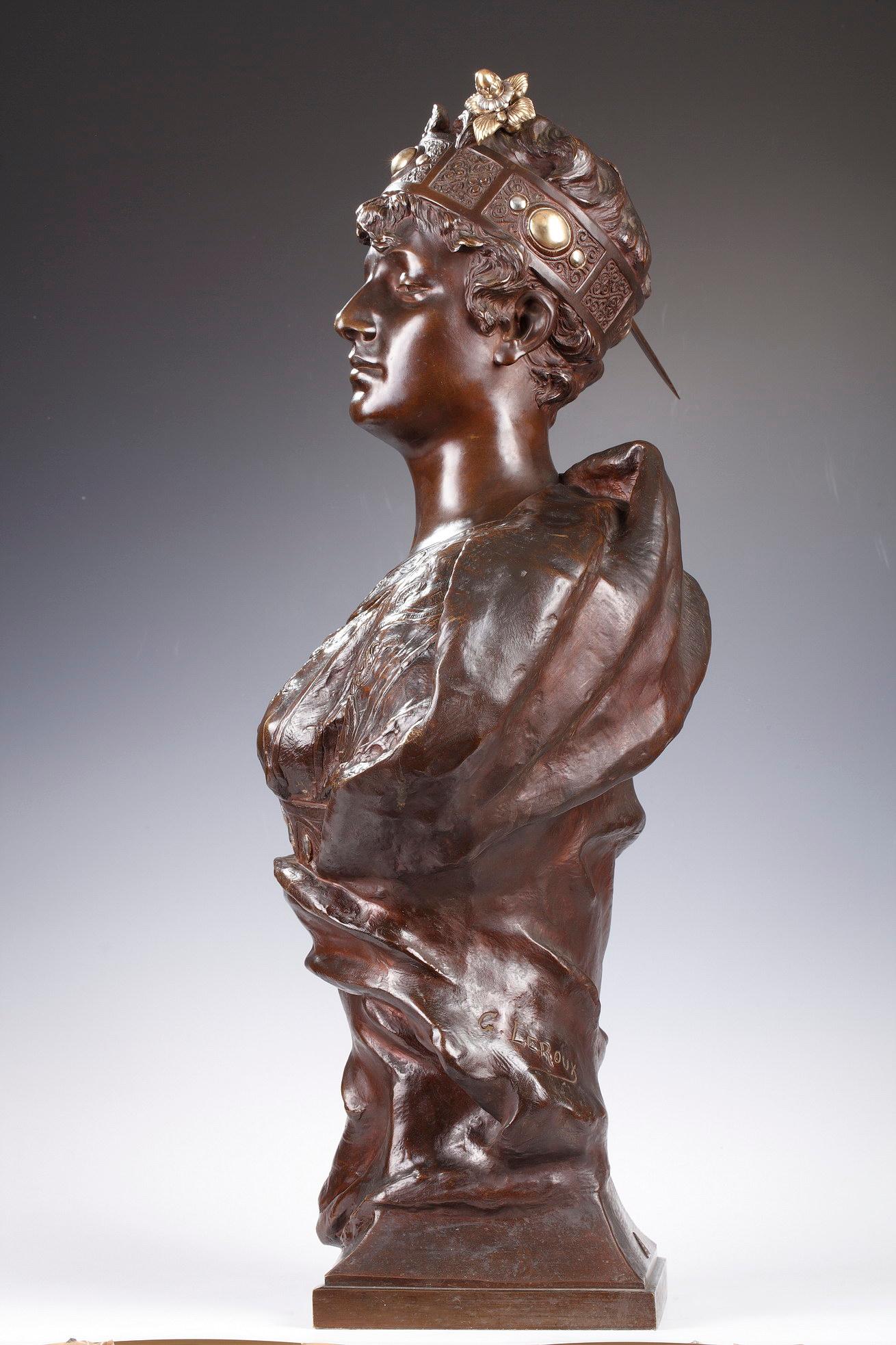 Late 19th Century Bust of an Orientalist Princess by G. Leroux, France, Circa 1890