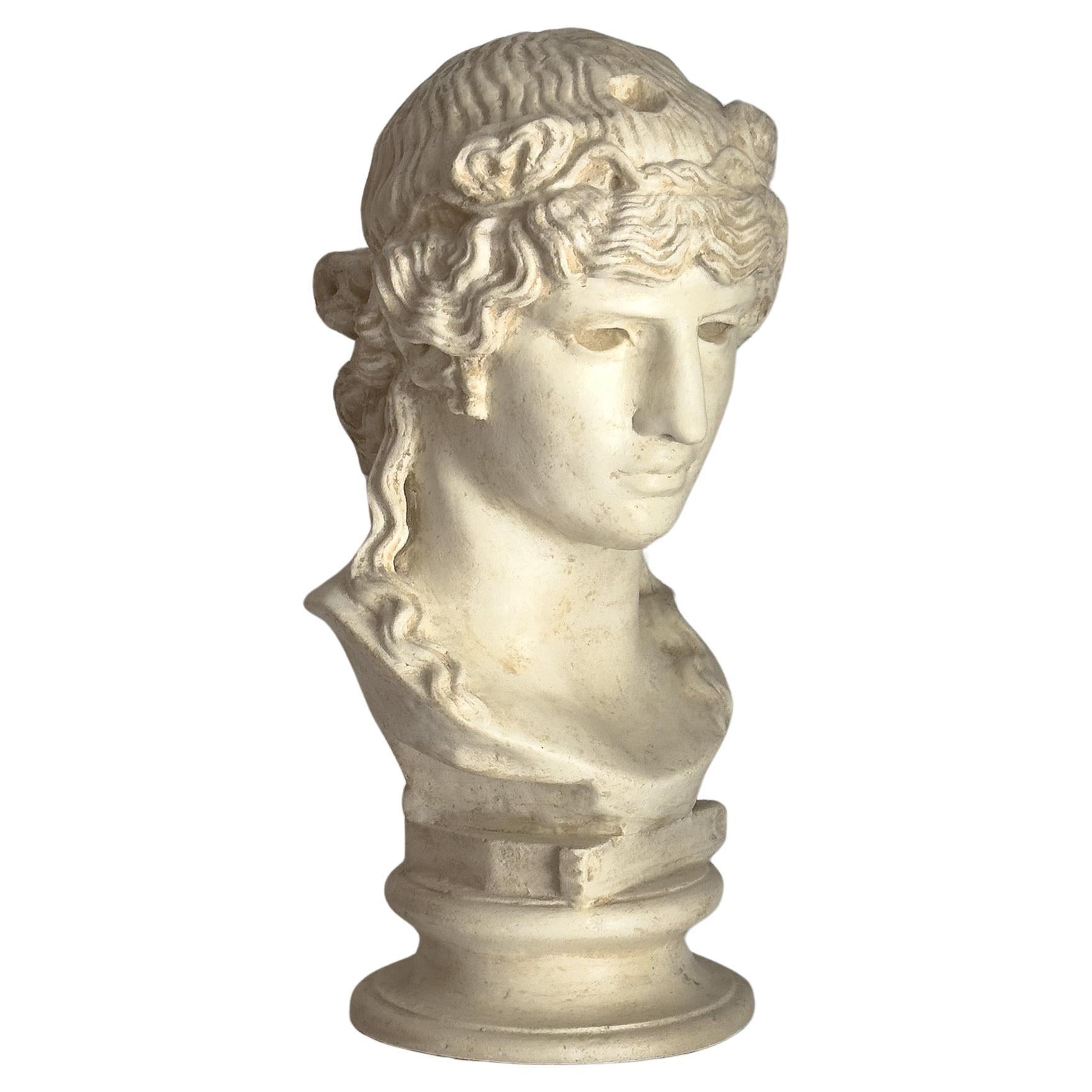 Bust of Antinoos in the style of classical Rome