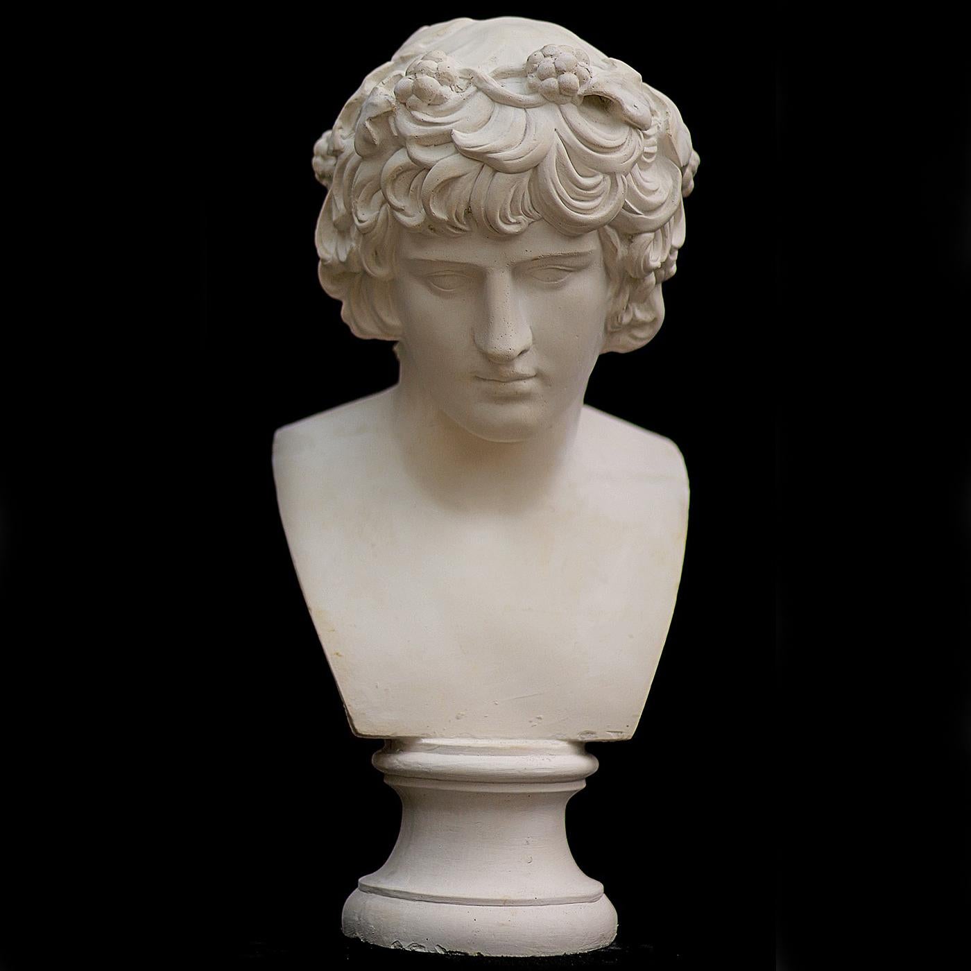Contemporary Bust of Antinous Sculpture For Sale