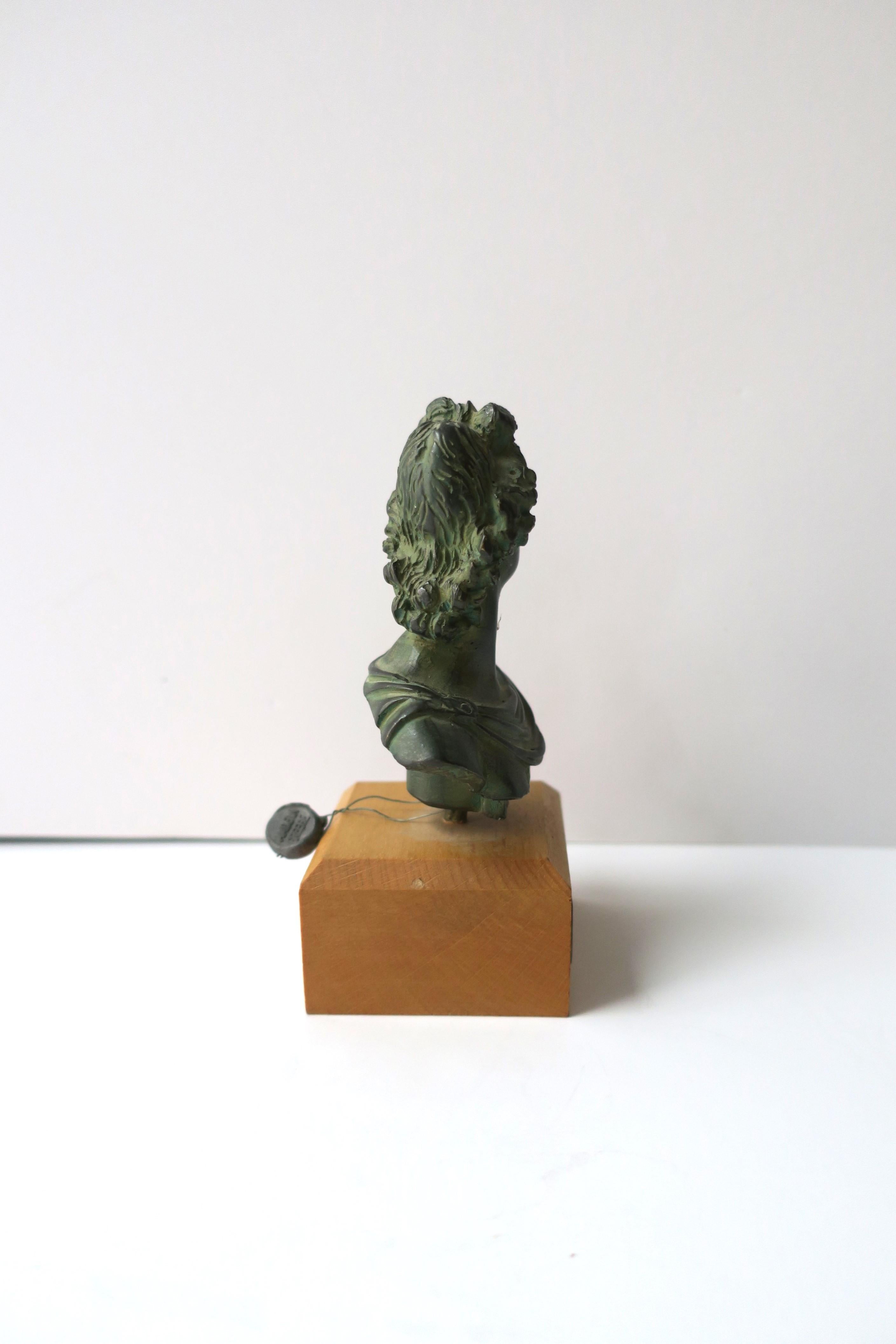 Wood Bust of Apollo, Small 