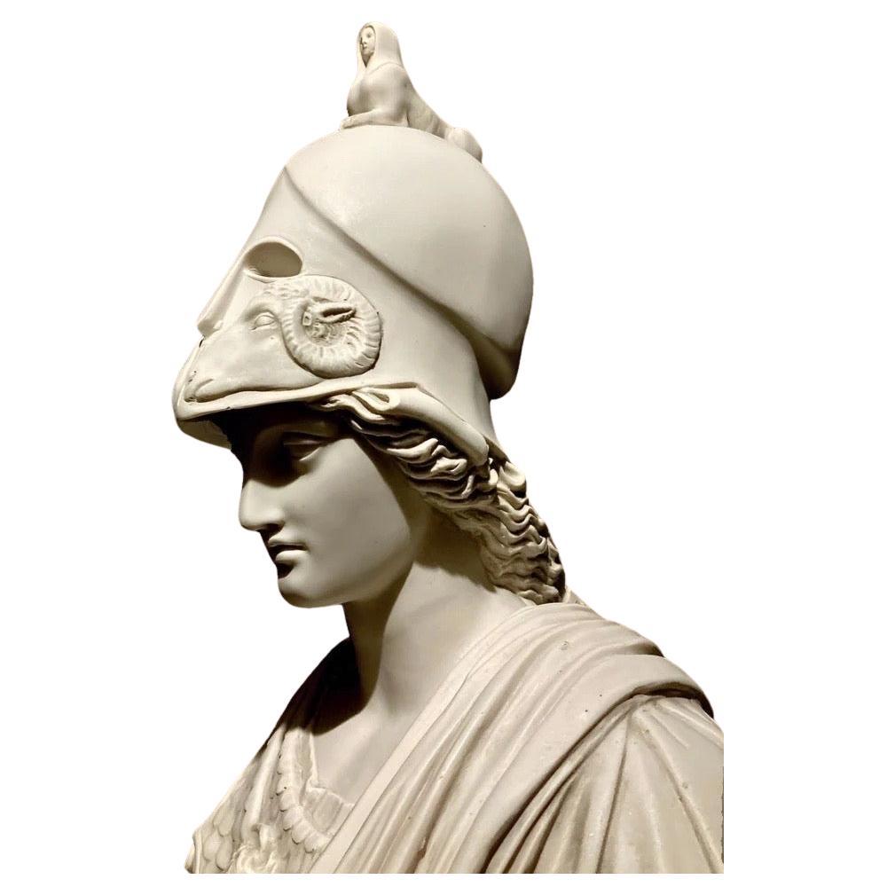 20ième siècle Buste d'Athéna - Sculpture grecque classique du 20e siècle en vente