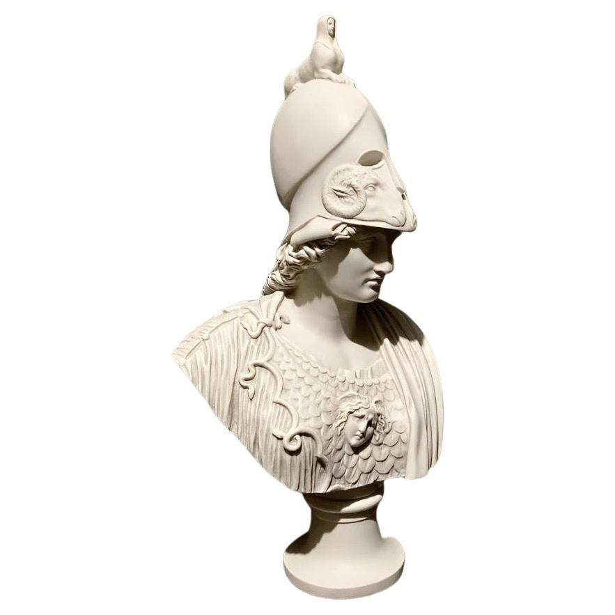 Marbre Buste d'Athéna - Sculpture grecque classique du 20e siècle en vente