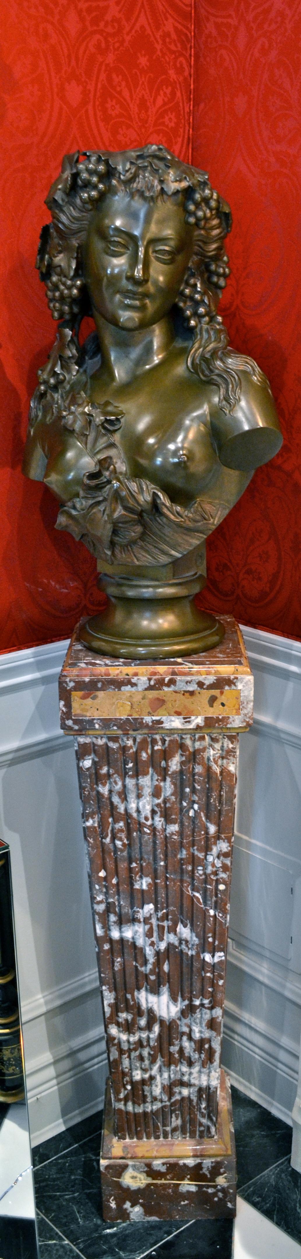 Bust of Bacchante by Auguste Baptiste Clesinger, Rome, 1857 In Good Condition For Sale In Vancouver, British Columbia