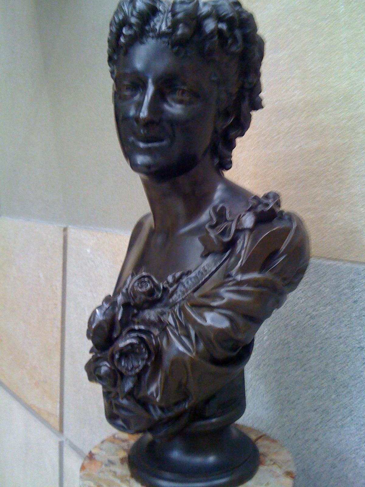 Bronze Bust of Bacchante by Auguste Baptiste Clesinger, Rome, 1857 For Sale