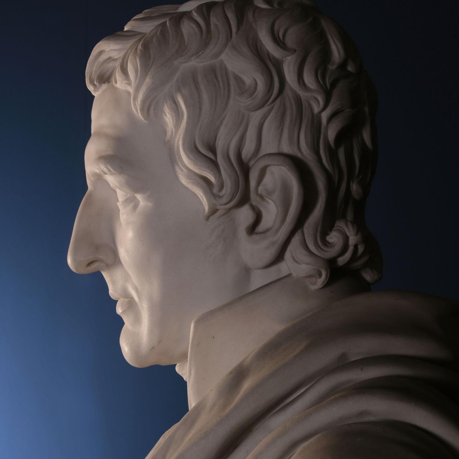 Bust of Baron Antonio Negri In Fair Condition For Sale In Milano, IT