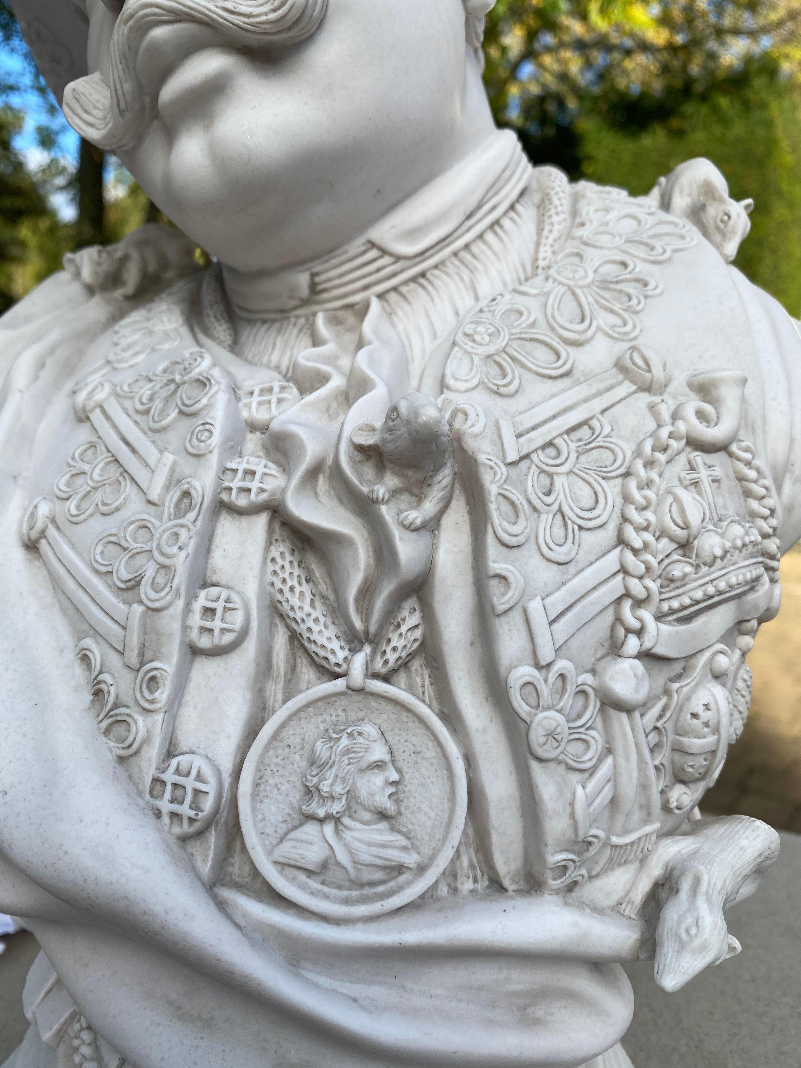 Busto del Barone Schmiedel - Scultura classica del XX secolo in vendita 3