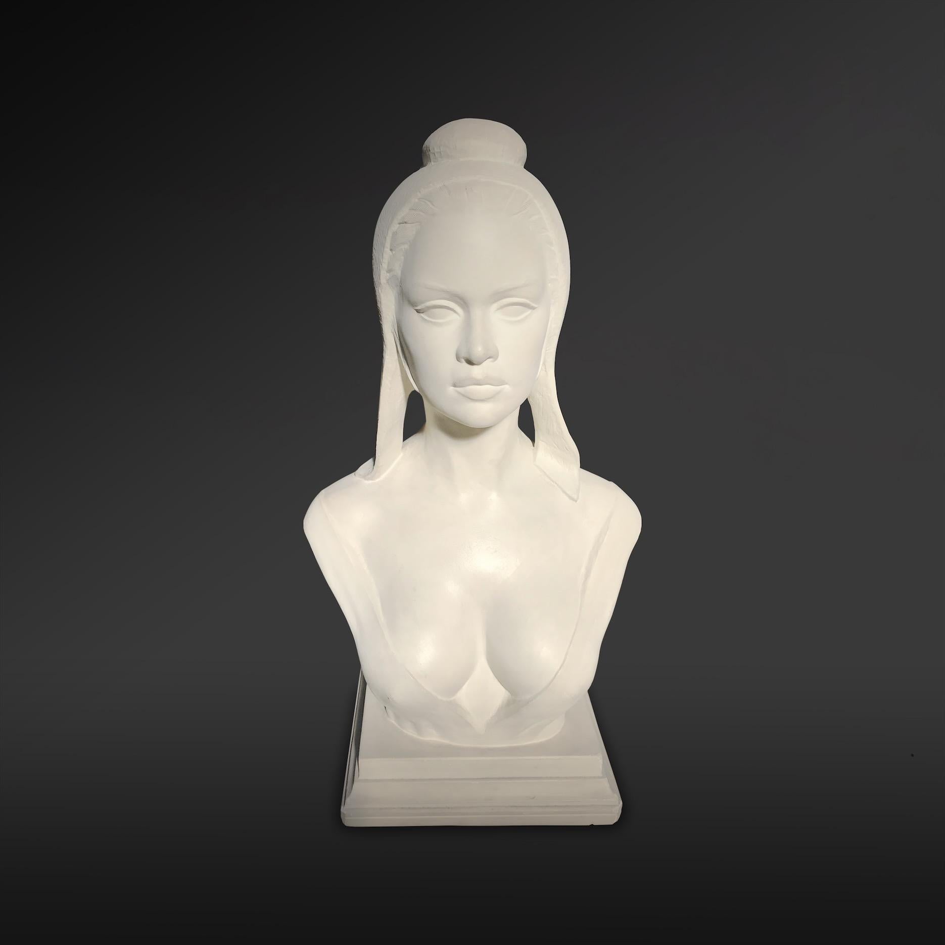 Bust of brigitte bardot as marianne - Alain Aslan
Patinated plaster
Signed and stamped by SPADEM
Circa 1960
Measures: H 63 x W 34 x D 23cm
The bust of Marianne is one of the symbols of the French Republic. It most often represents a woman,