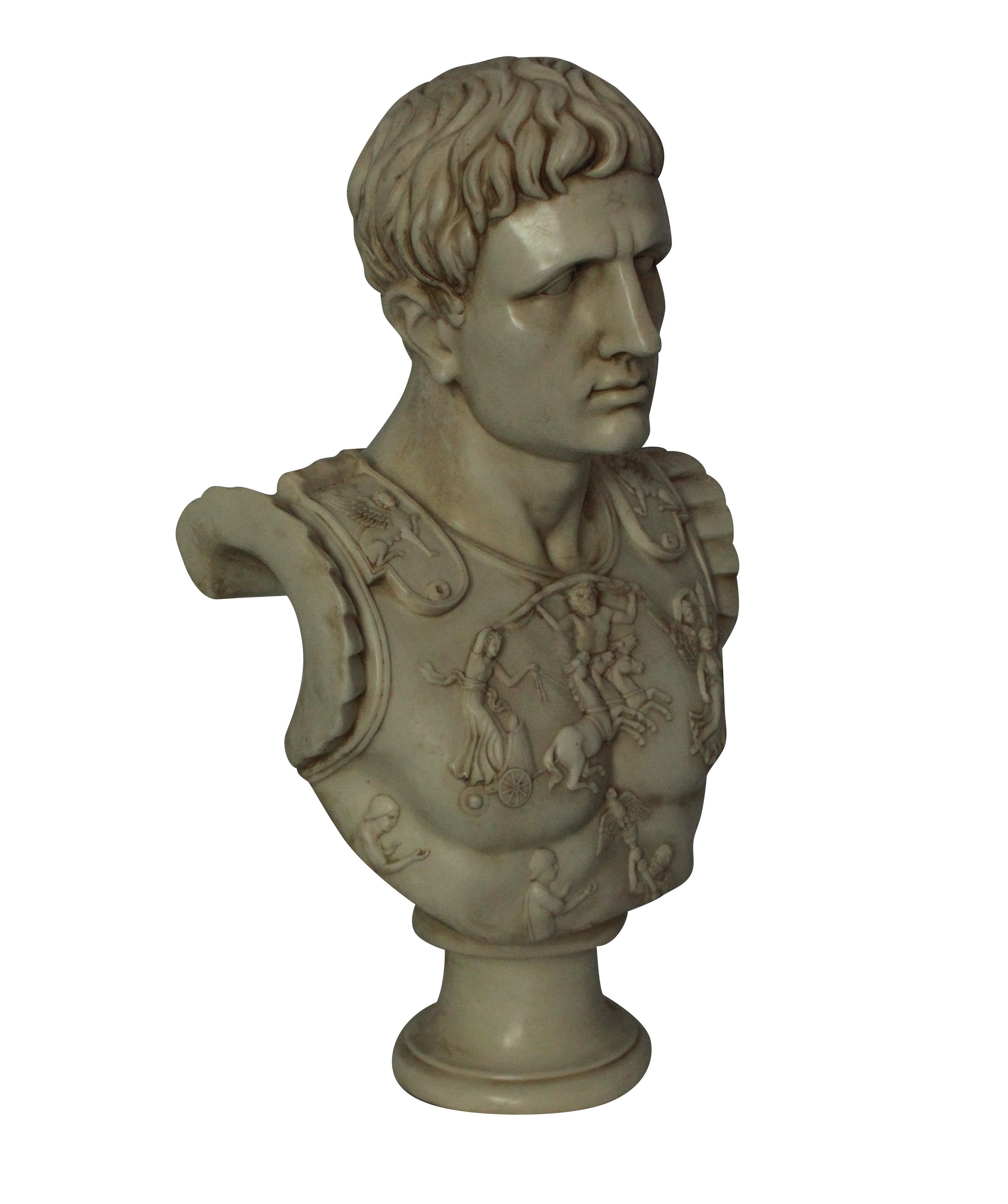 An English composite bust of Caesar Augustus by Redmile.
