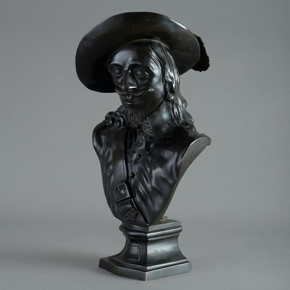 A rare bronze bust of Charles I attributed to John Cheere (1709-1787).

Original patination and socle.