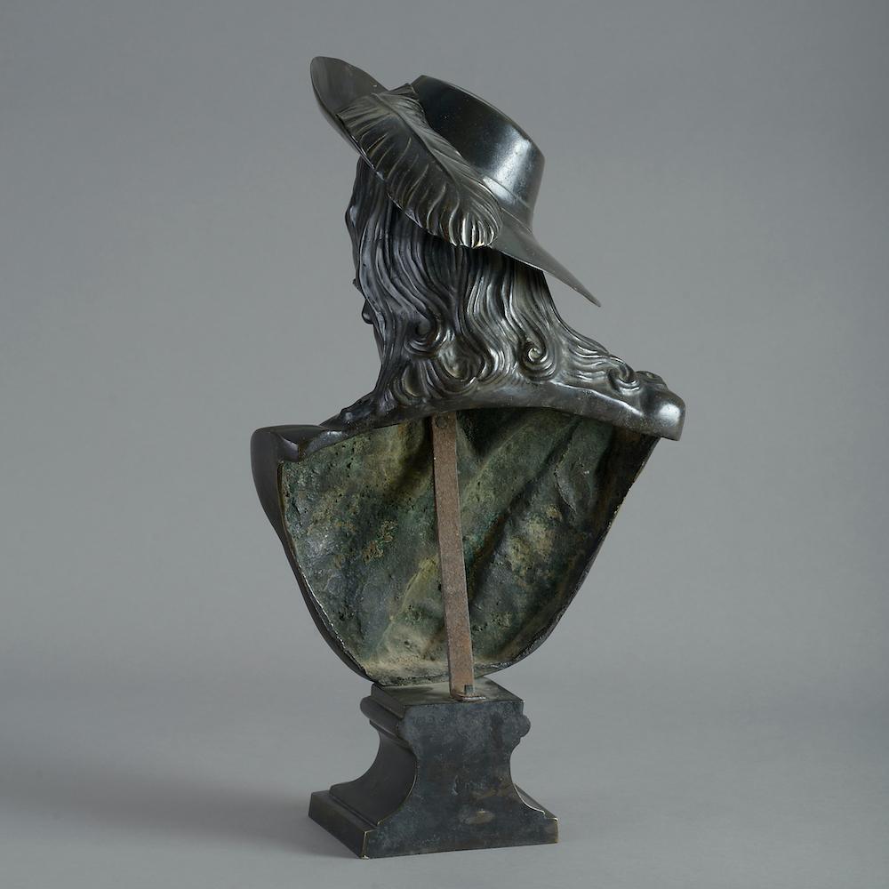 Bronze Bust of Charles I Attributed to John Cheere For Sale