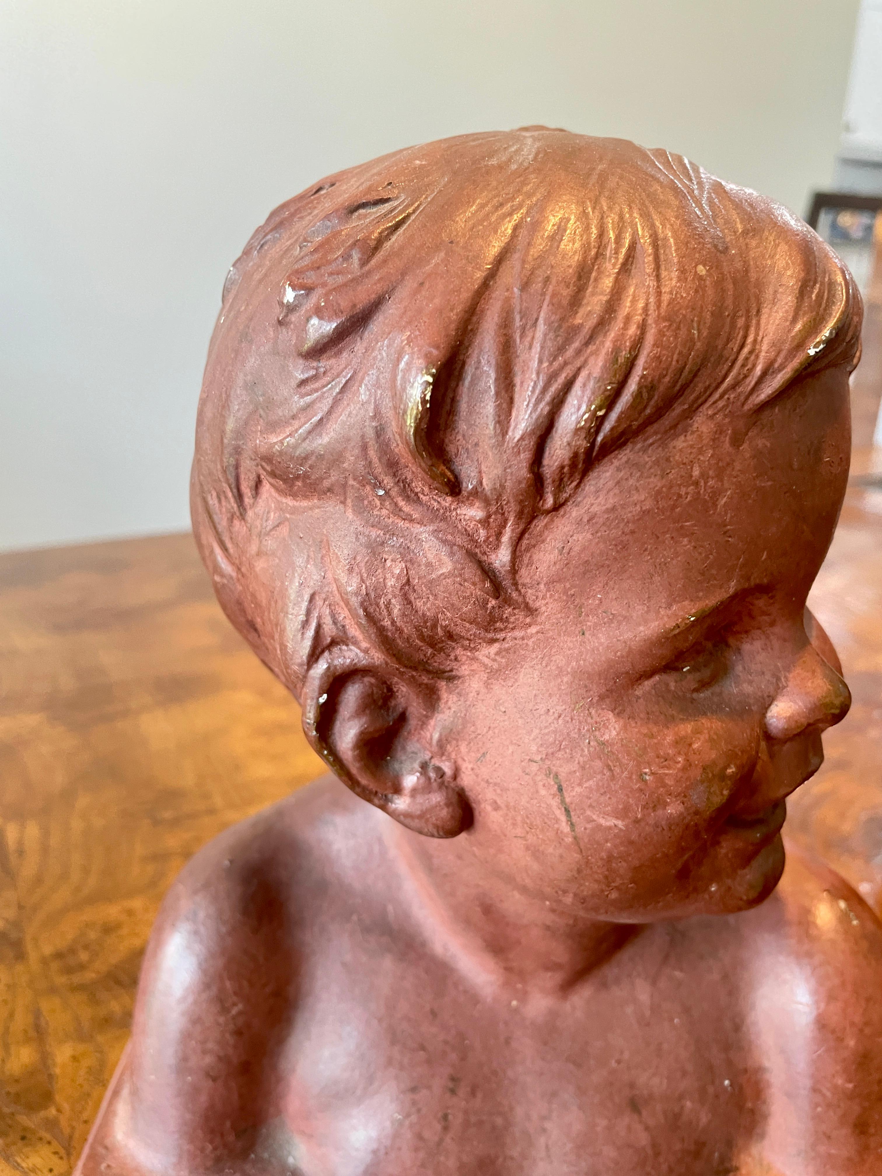 Busto di bambino - Una coppia di sculture in vendita 1