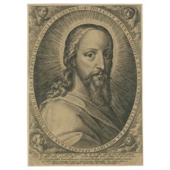 Buste du Christ - Gravure de Crispijn van de Passe I, vers 1601