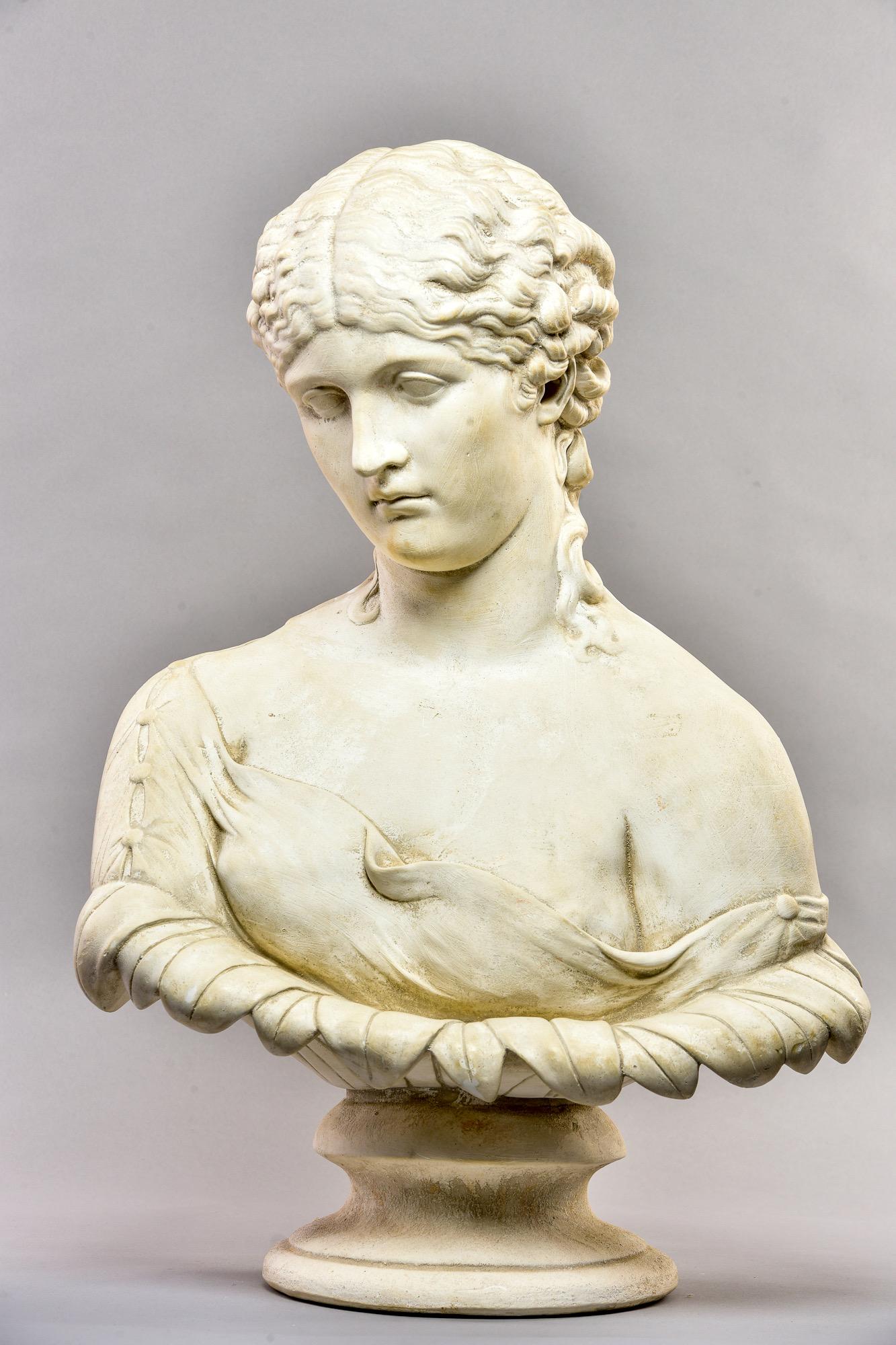 Plaster Bust of Classical Greek Female Figure