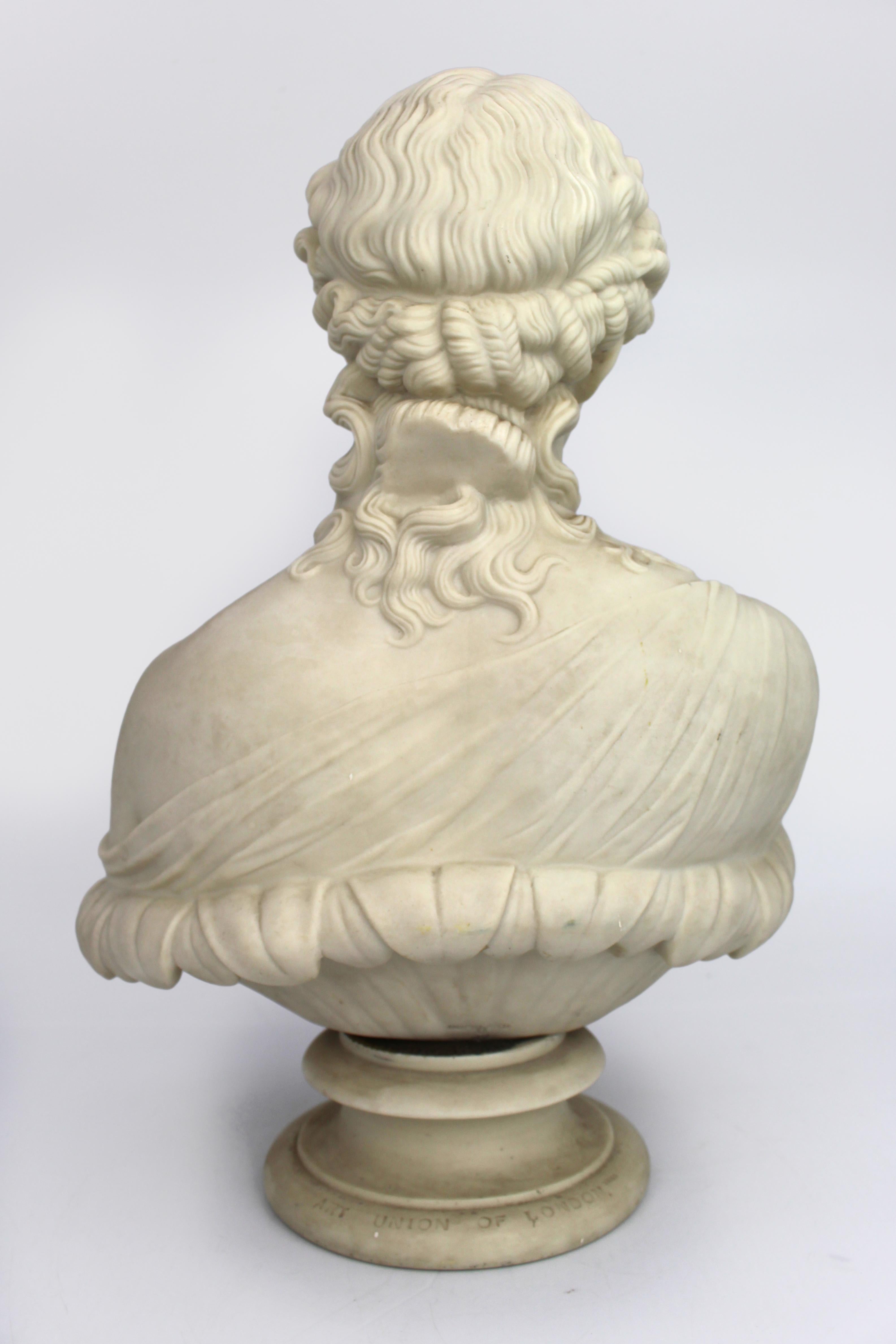 Busto di Clytie, Copeland Parian Ware dopo C.C. Delpech, Inghilterra, 1868 in vendita 1