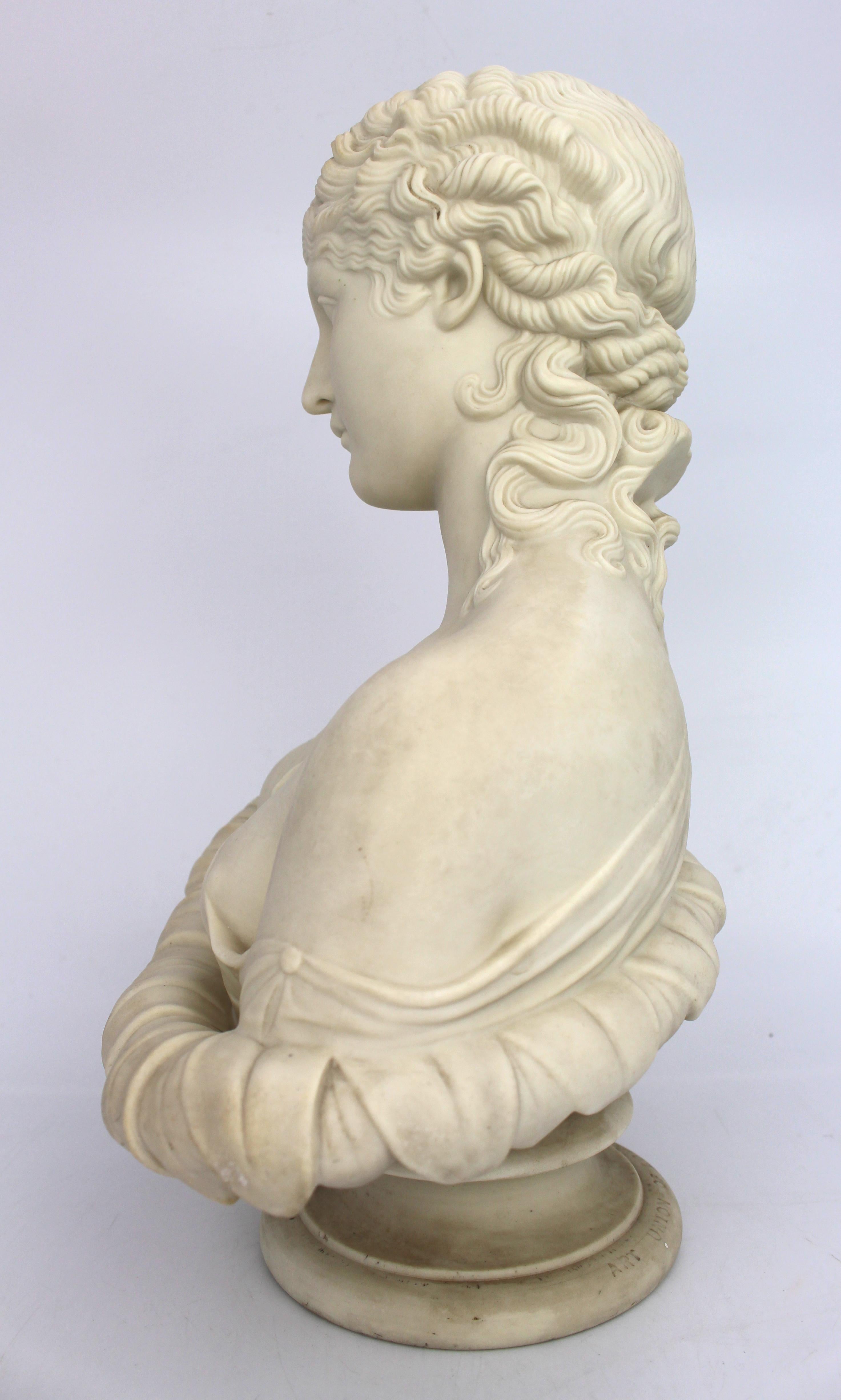 Busto di Clytie, Copeland Parian Ware dopo C.C. Delpech, Inghilterra, 1868 in vendita 4