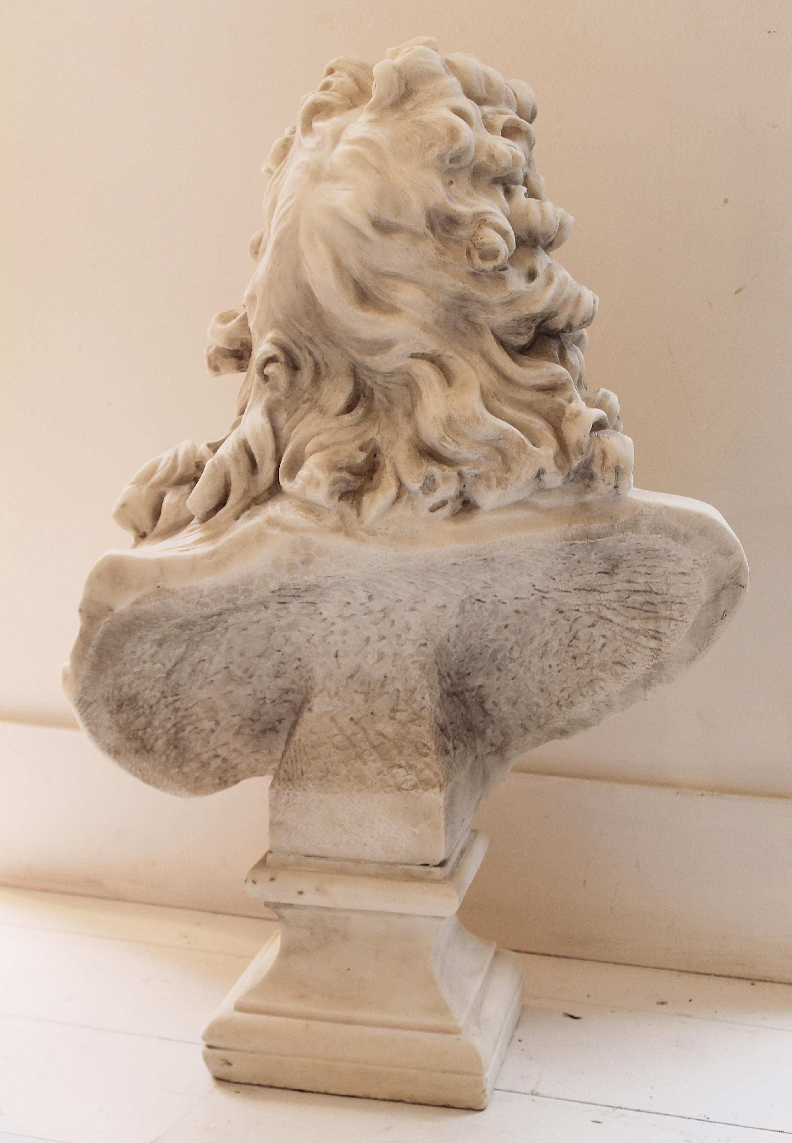 Bust of Corneille Van Cleve by Jean-Jacques Caffieri, Belgium, 19th Century 2