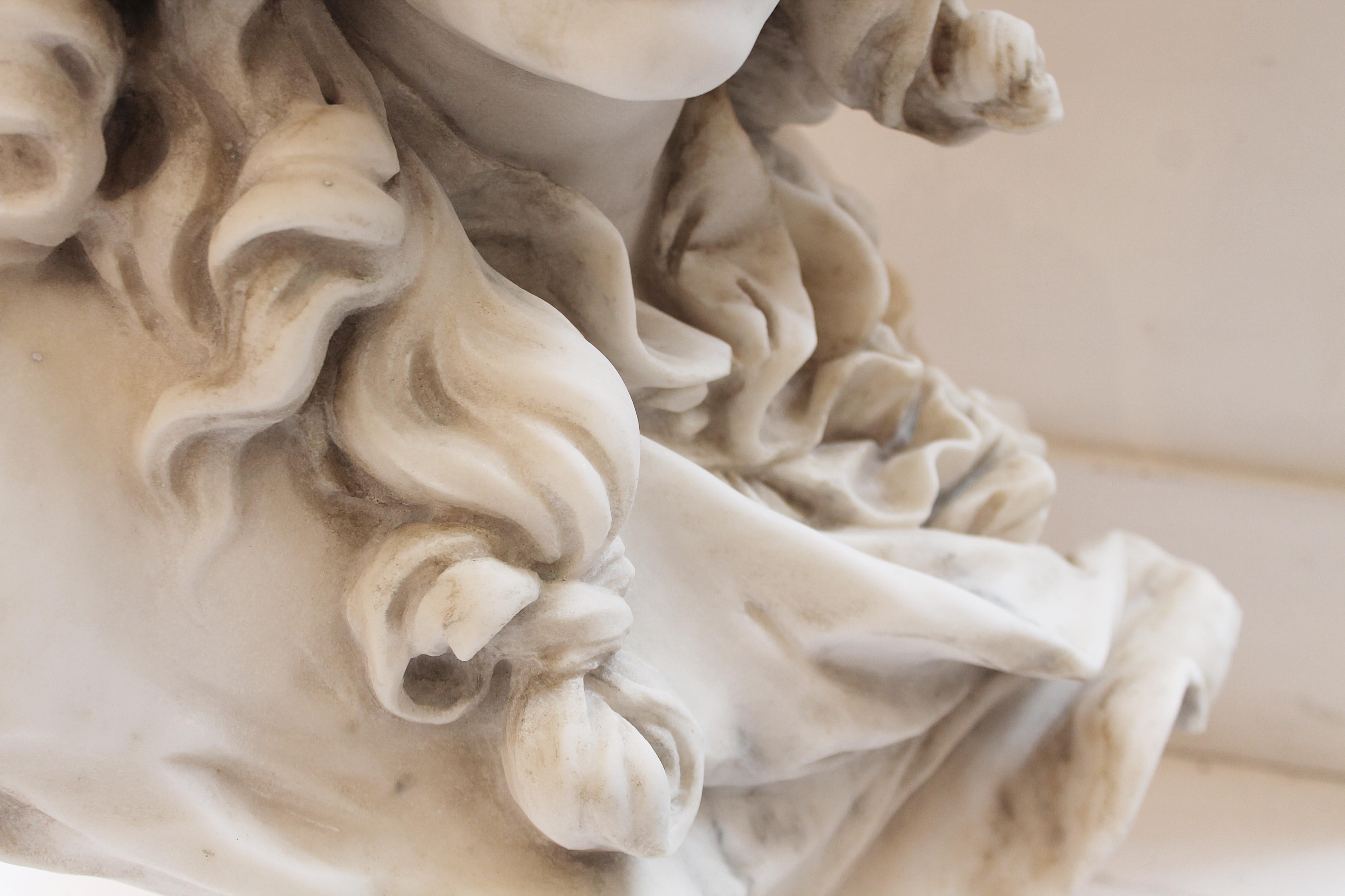 Bust of Corneille Van Cleve by Jean-Jacques Caffieri, Belgium, 19th Century 4