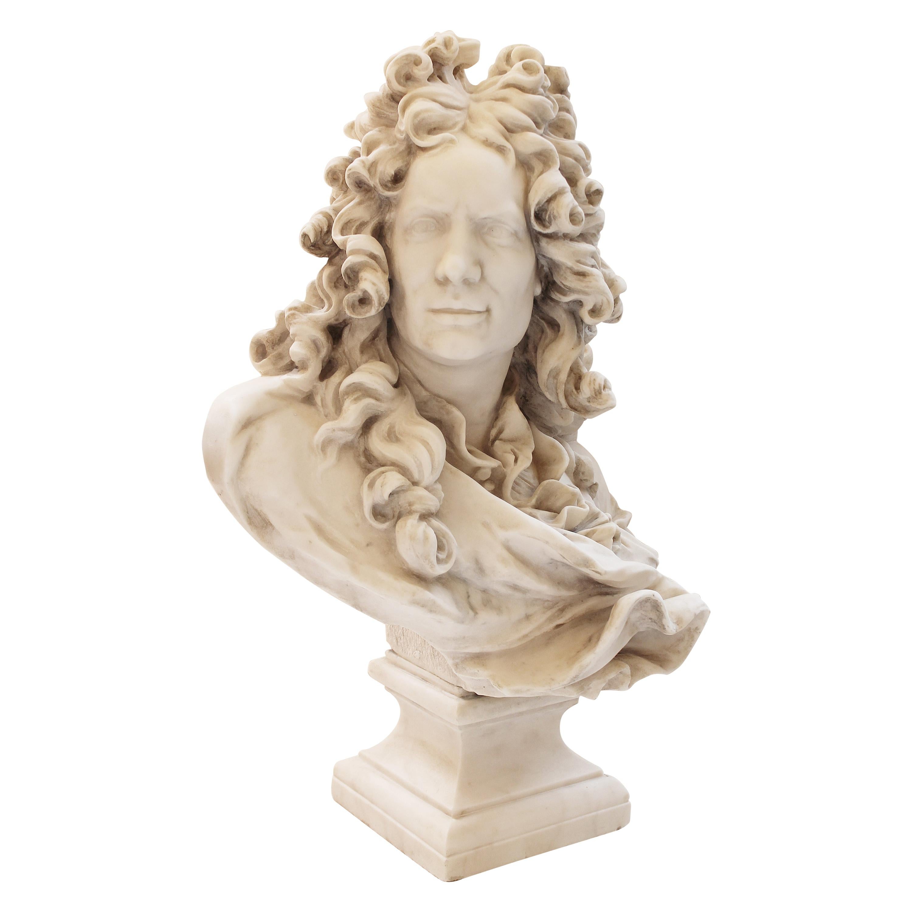 Bust of Corneille Van Cleve by Jean-Jacques Caffieri, Belgium, 19th Century