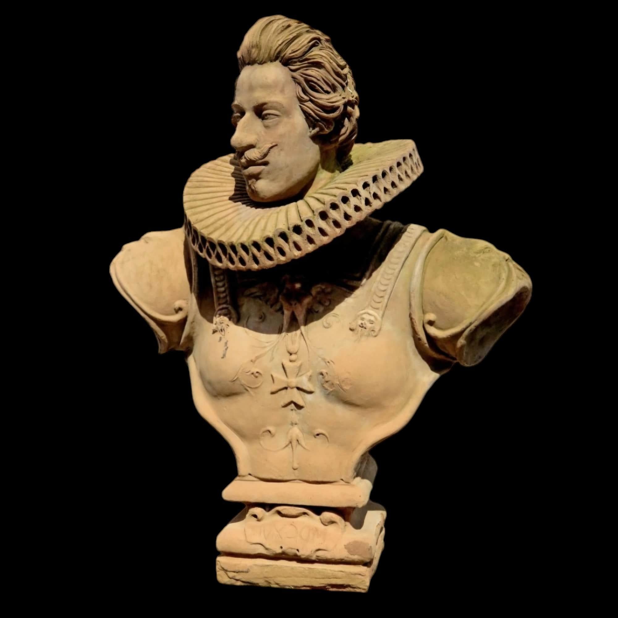 BUST DI COSIMO IN TERRACOTTa In condizioni buone in vendita a Madrid, ES