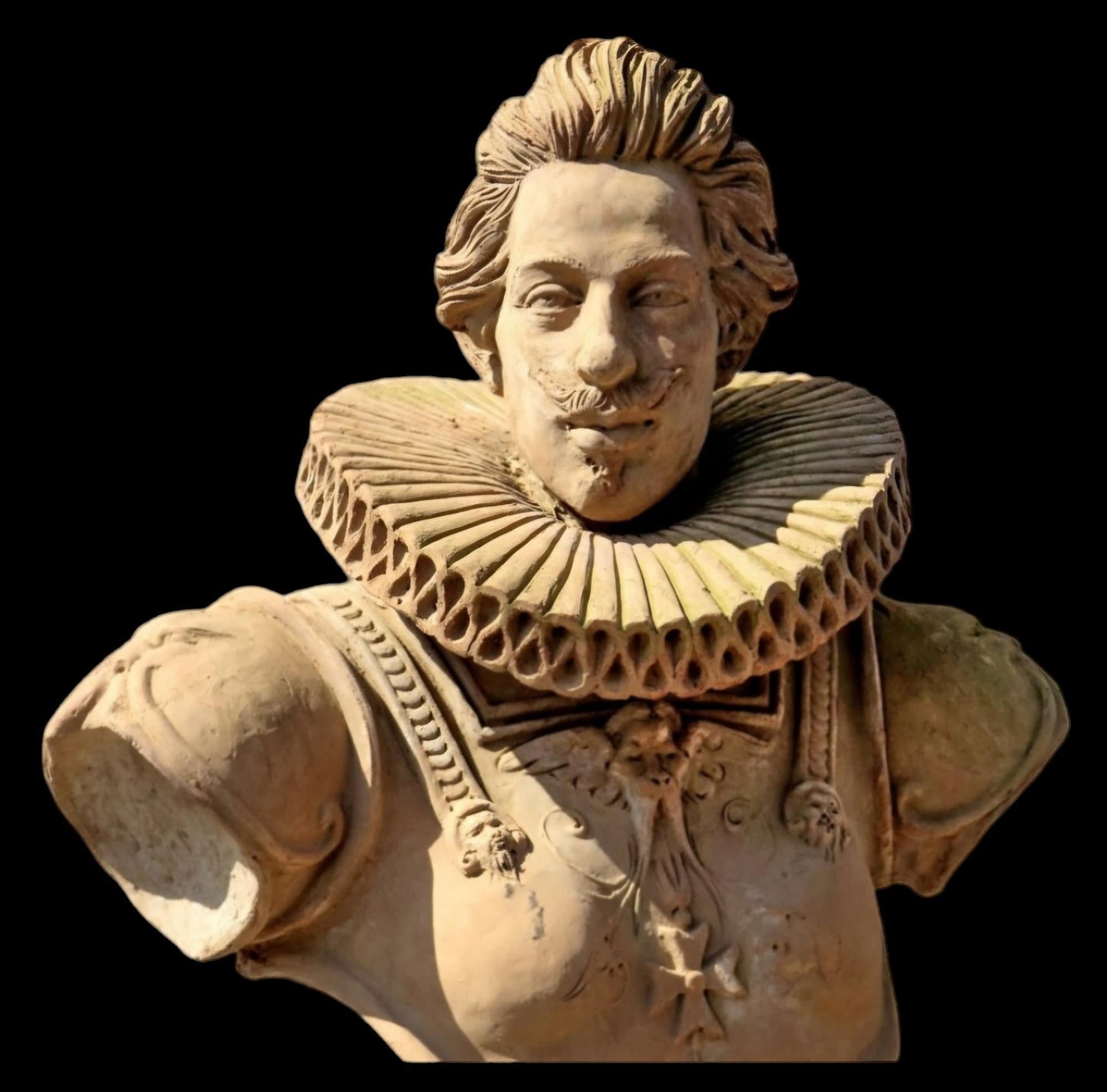 BUST DI COSIMO IN TERRACOTTa in vendita 1