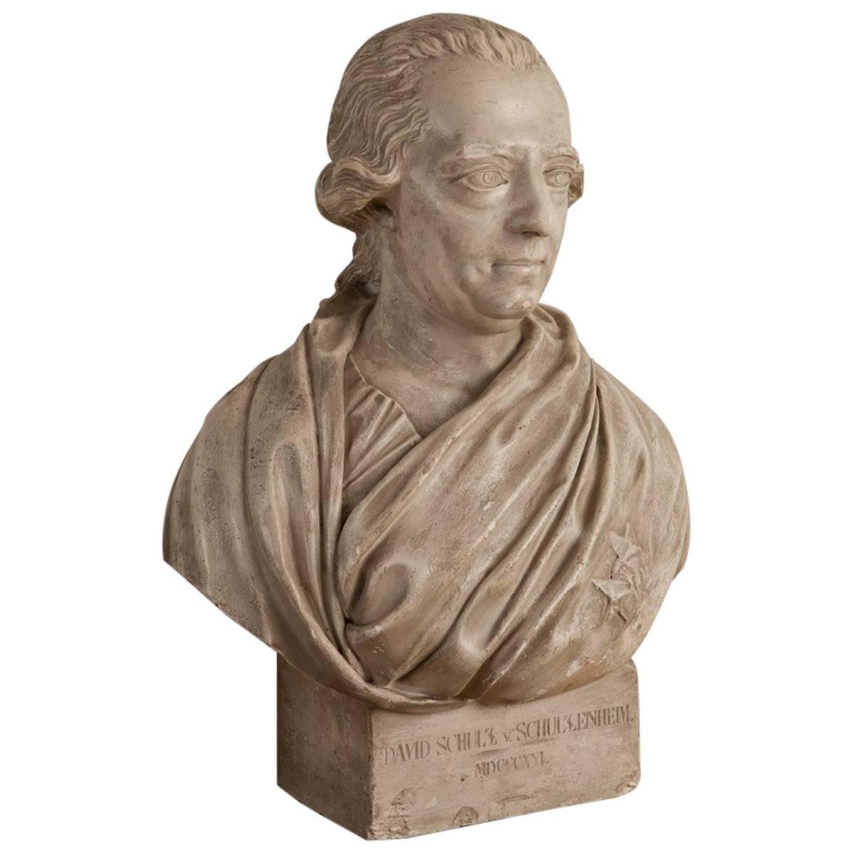 Bust of David Von Schulzenheim, Signed by Erik Gustav Göthe, Sweden, Dated 1821 For Sale