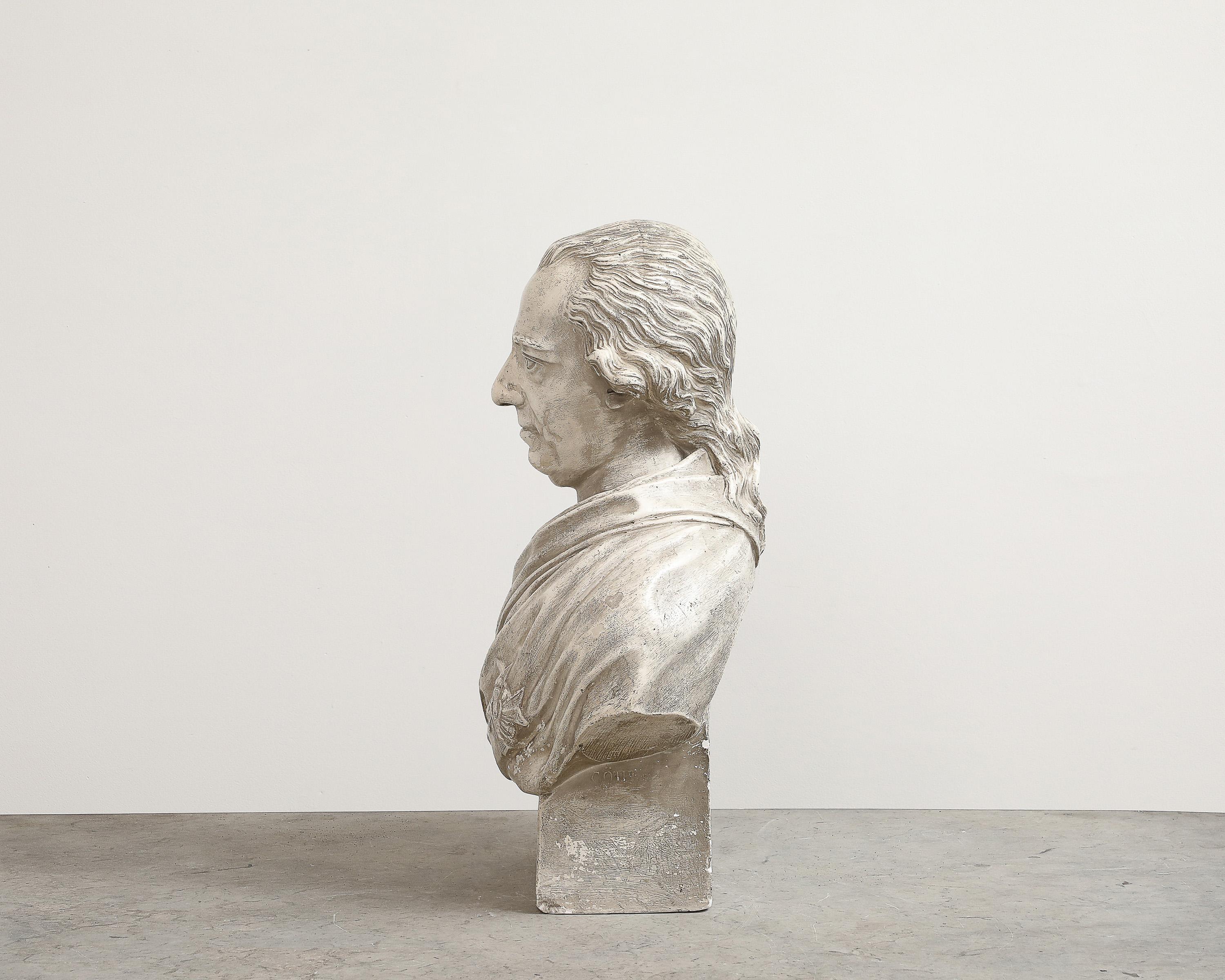 Bust of David Von Schulzenheim, Signed by Erik Gustav Göthe, Sweden, Dated 1821 In Excellent Condition For Sale In New York, NY