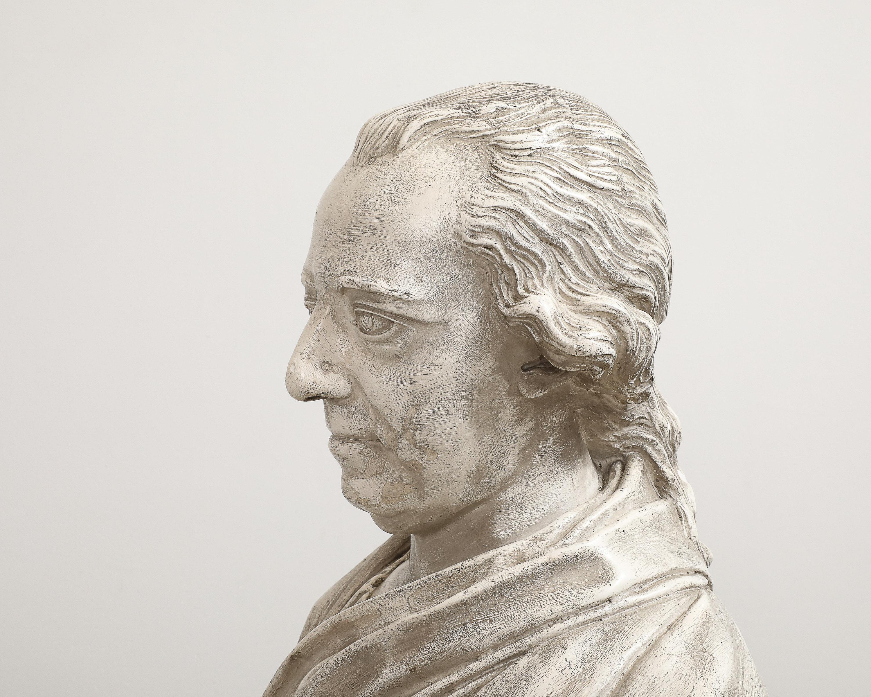 19th Century Bust of David Von Schulzenheim, Signed by Erik Gustav Göthe, Sweden, Dated 1821 For Sale