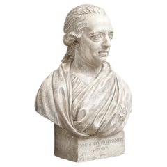 Buste de David Von Schulzenheim, signé par Erik Gustav Göthe, Suède, daté de 1821