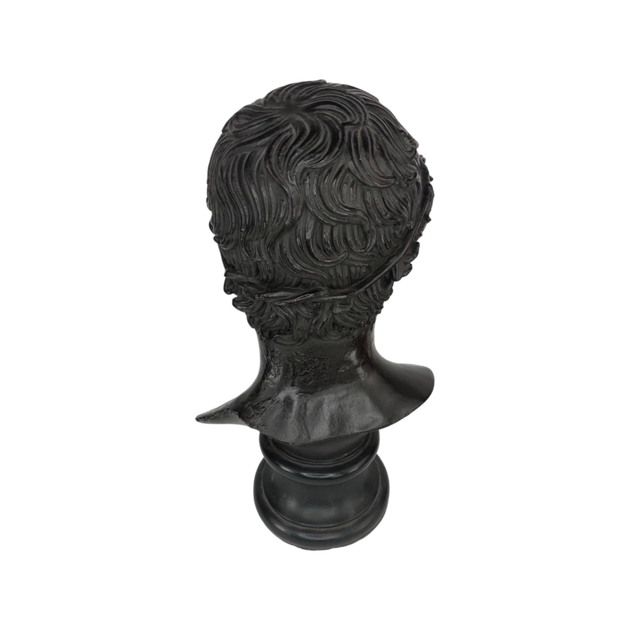 Hand-Crafted Bust of De Benevent Head or Head of a Victorious Athlete by Austin Prod