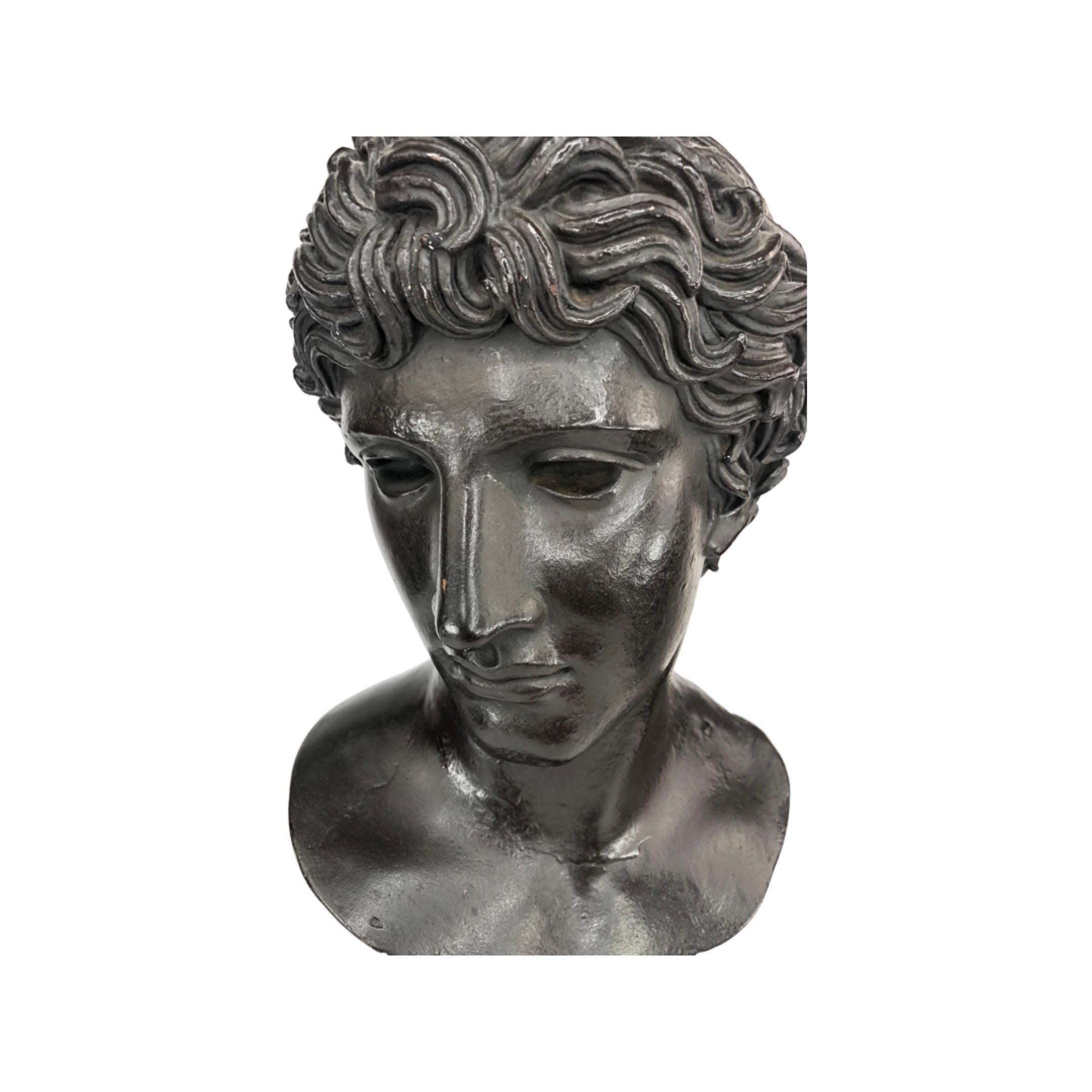 20th Century Bust of De Benevent Head or Head of a Victorious Athlete by Austin Prod