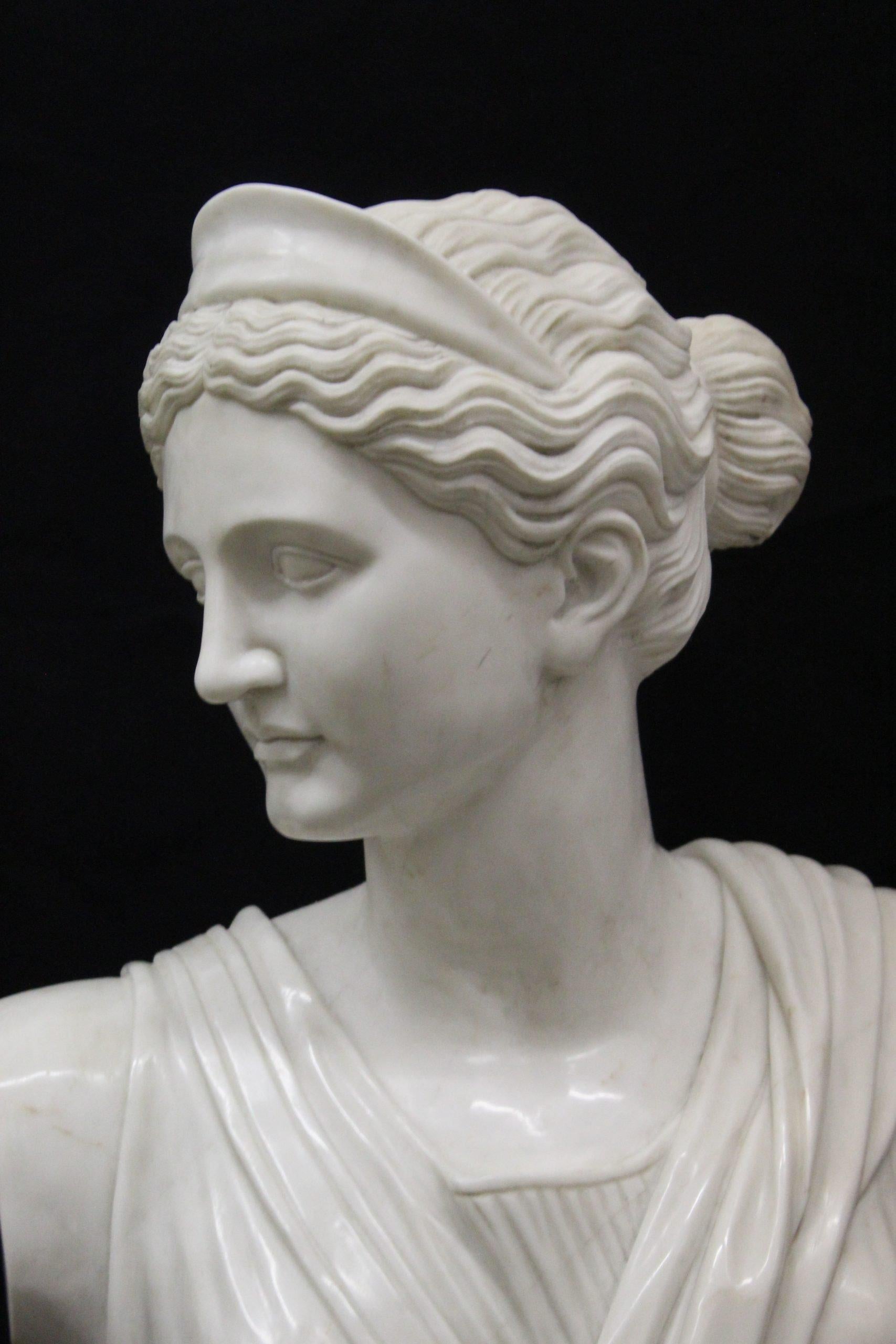 20th Century Bust of Diana the Huntress For Sale