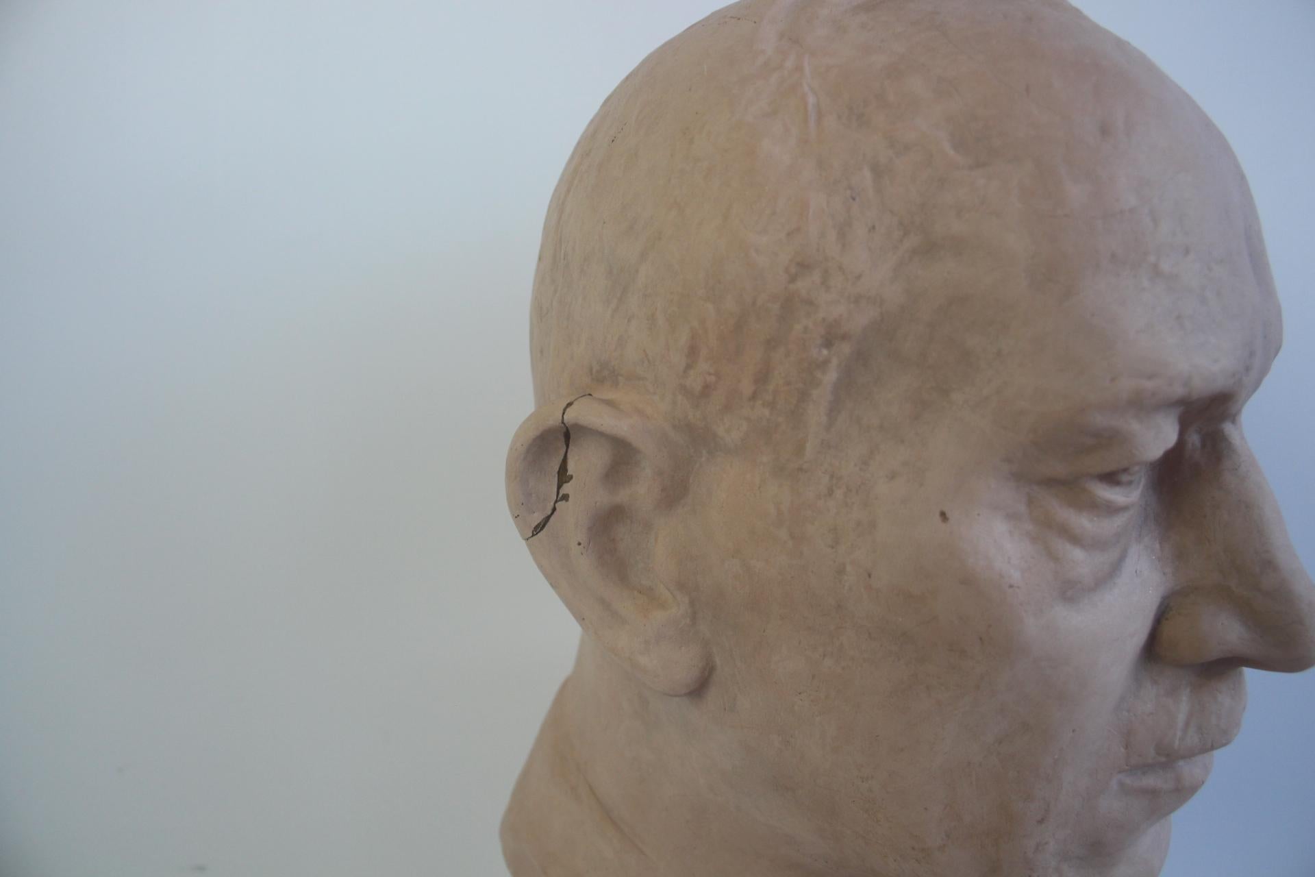 Mid-20th Century Bust of Edvard Beneš, President of Czechoslovakia, 1946 For Sale