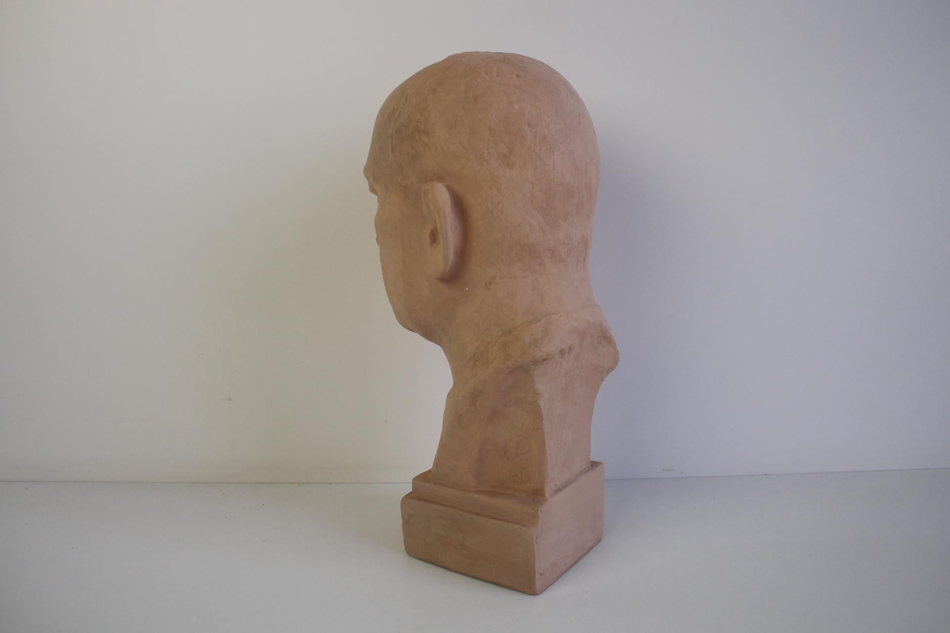 Bust of Edvard Beneš, President of Czechoslovakia, 1946 For Sale 3