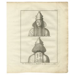 Busto del faraón egipcio Osymandias, Tebas - Vistas frontal y posterior, c.1776