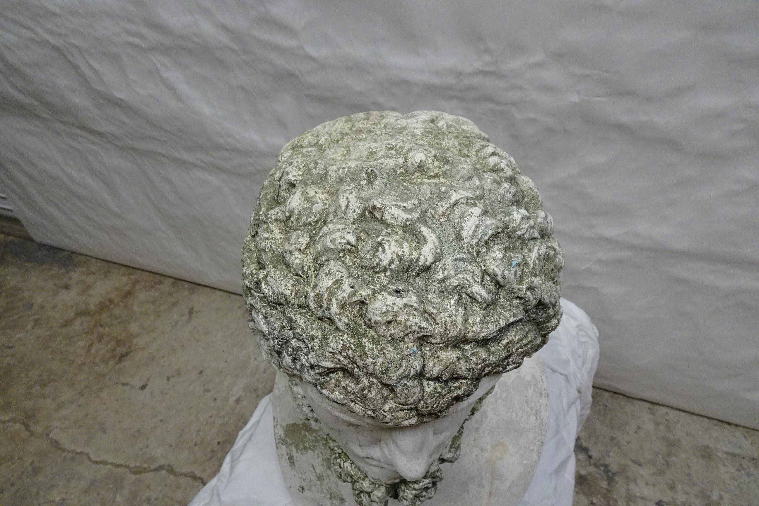 Limestone Bust of Emperor Lucius Aurelius Verus For Sale