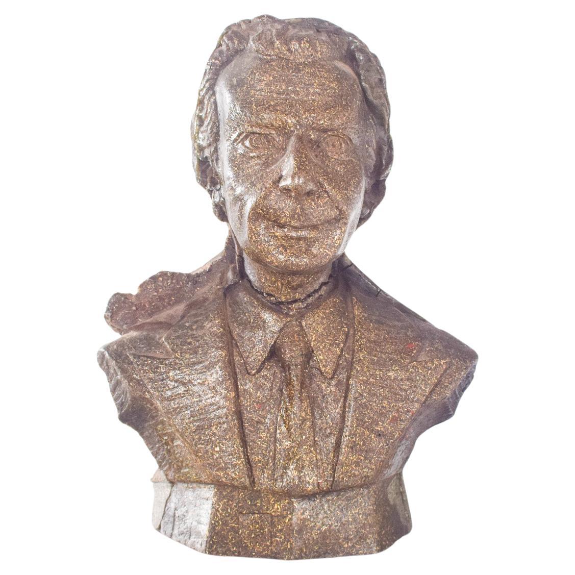 Bust of Francisco Sá Carneiro in Metal, Portugal