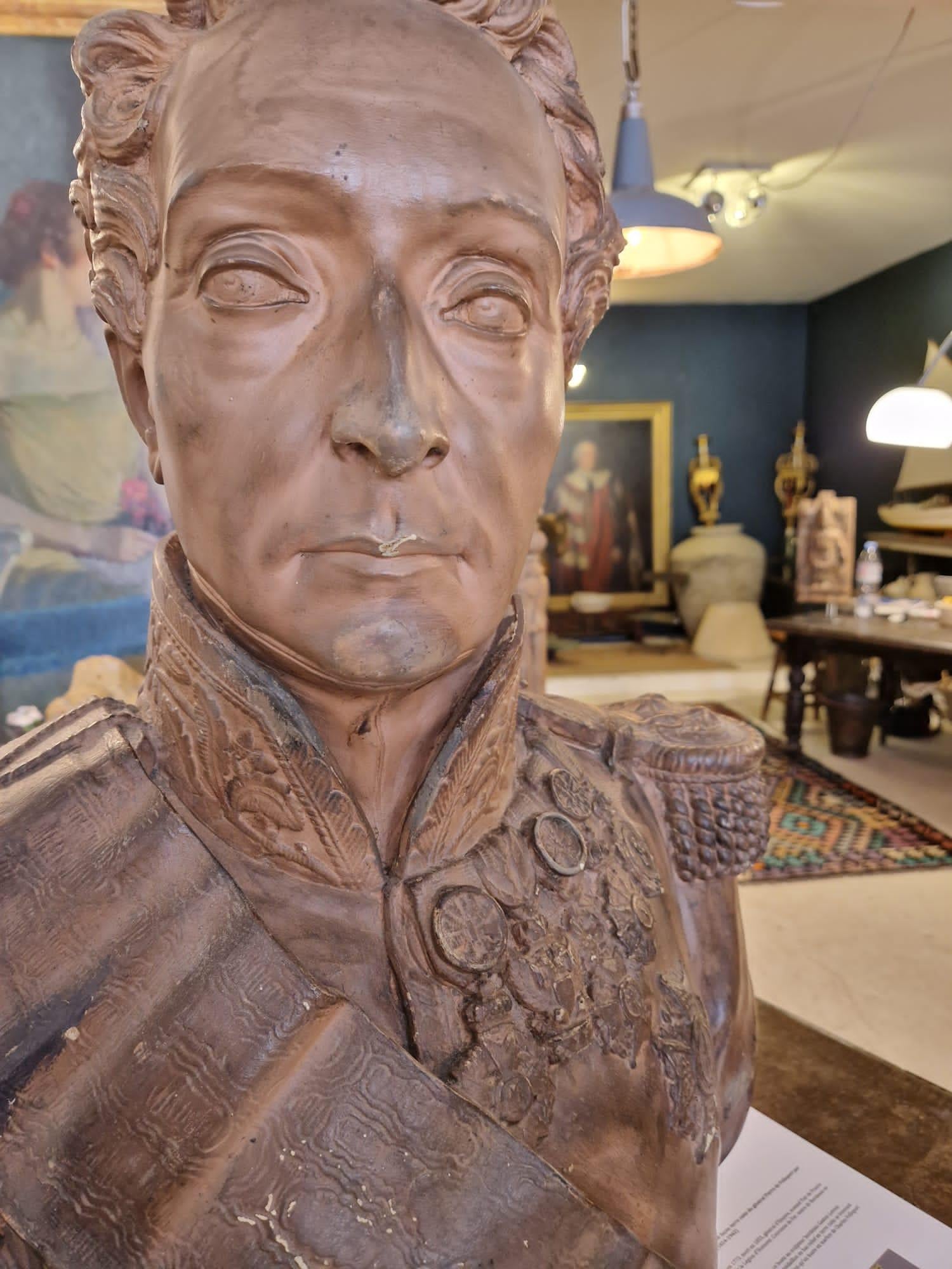 French Bust of General Pierre De Pelleport by Gaston Leroux-Veuvenot