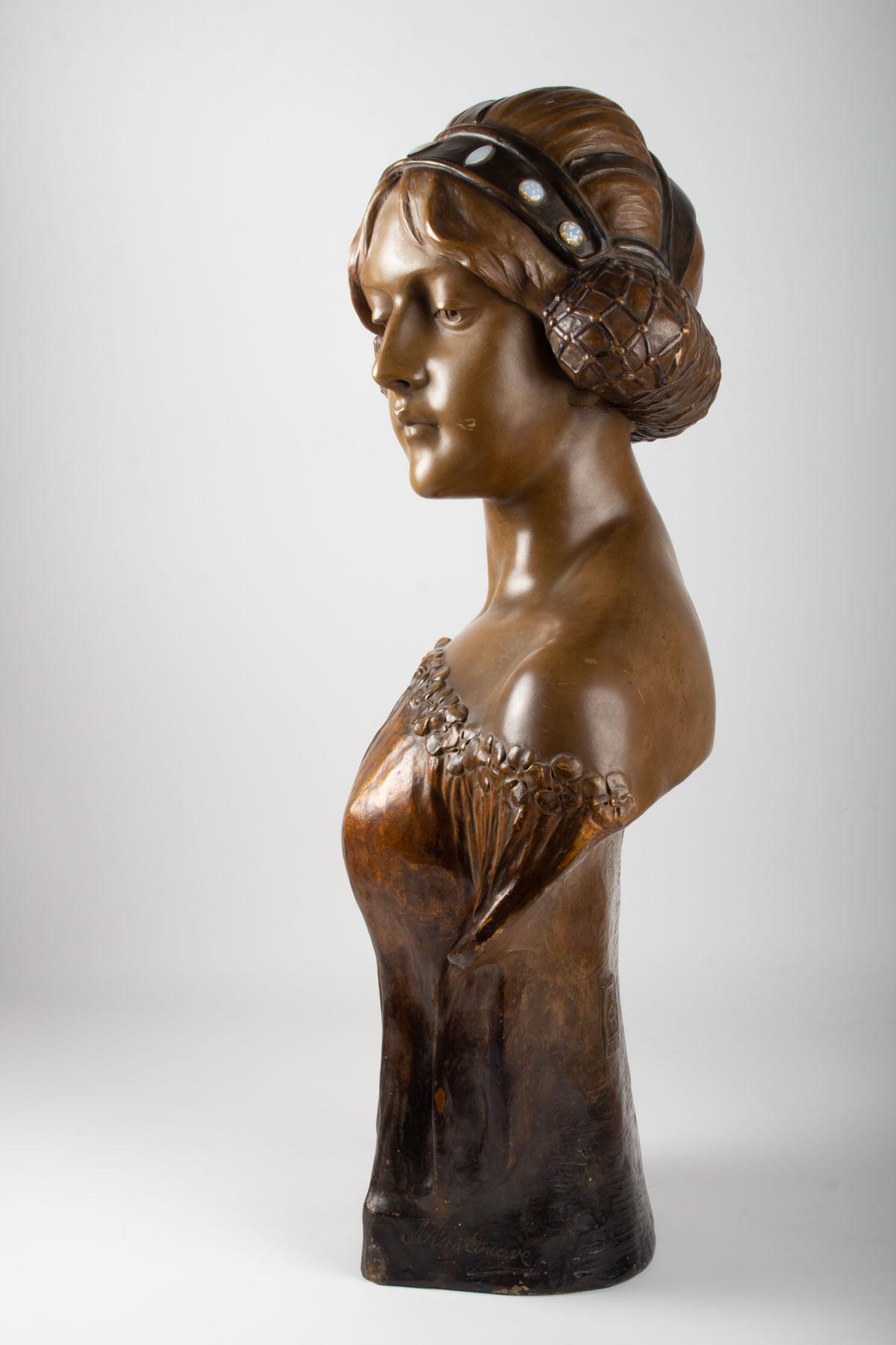 Bust of Goldscheider ‘1845-1897’ in Polychrome Terracotta, Large Format 2