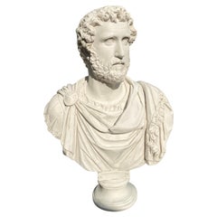Bust of Hadrian – Skulptur eines römischen Kaisers aus dem 20. Jahrhundert