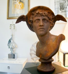 Cast Iron Bust of Hermes