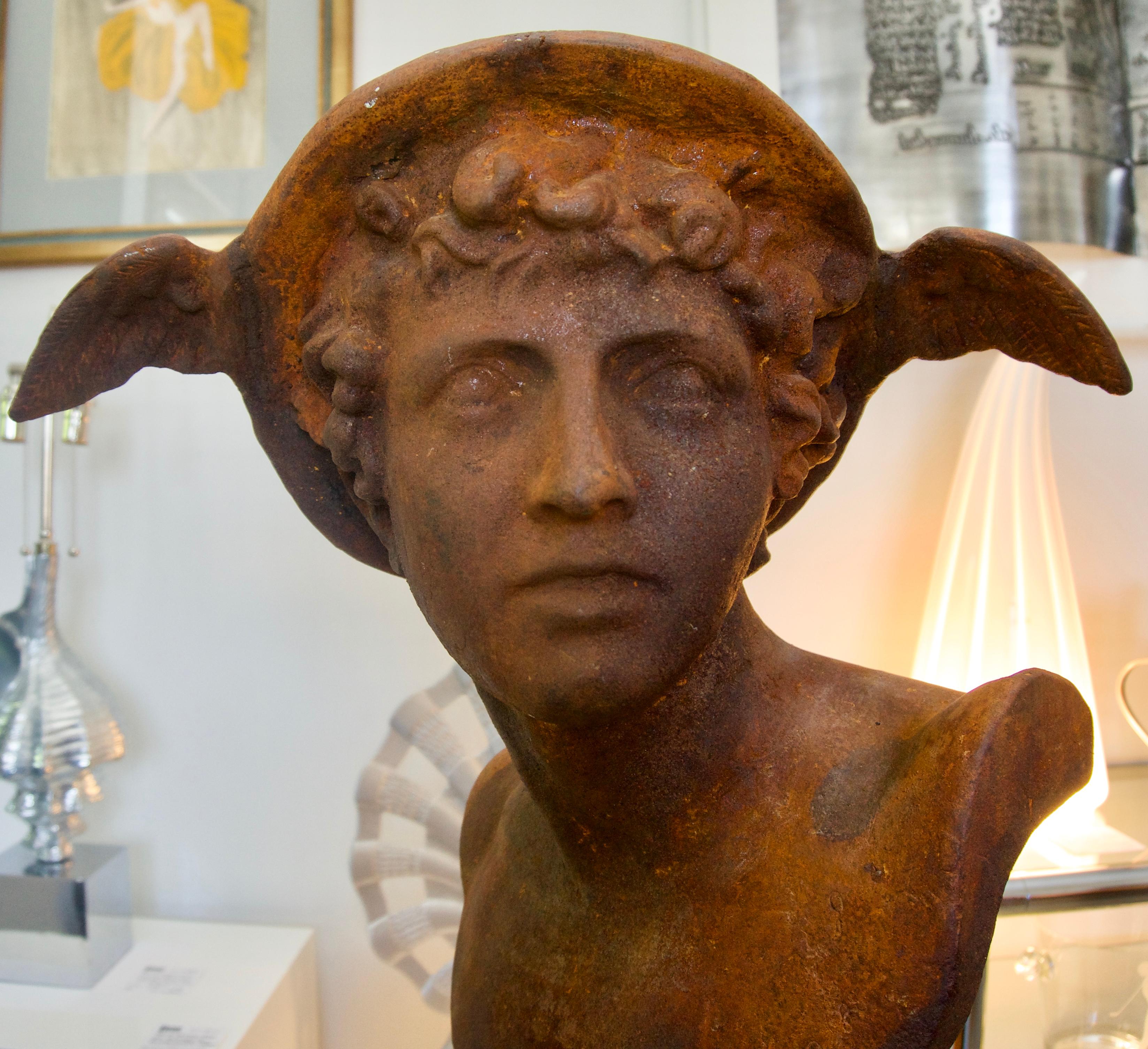 American Cast Iron Bust of Hermes