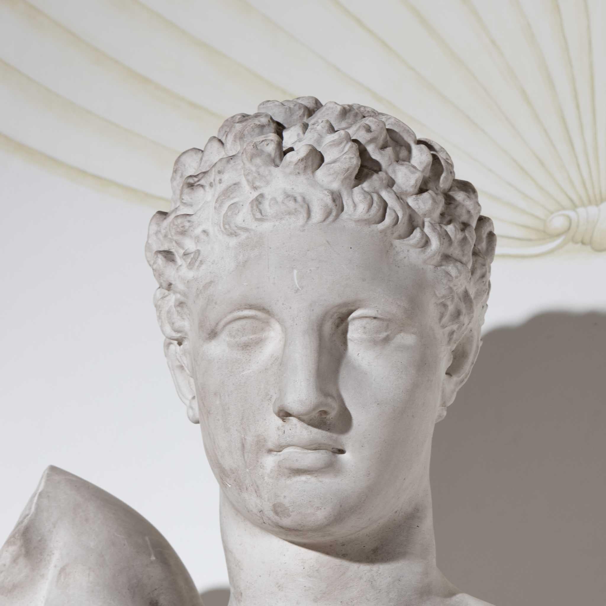 Plaster Bust of Hermes of Olympia, Late 19th Century For Sale
