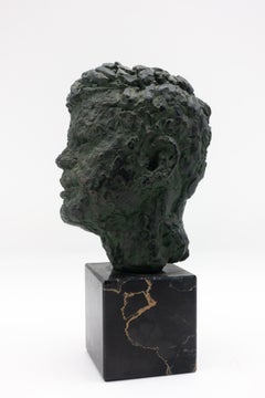 Bust of John Fitzgerald Kennedy of Bronze Patinated Plaster by Robert Berks