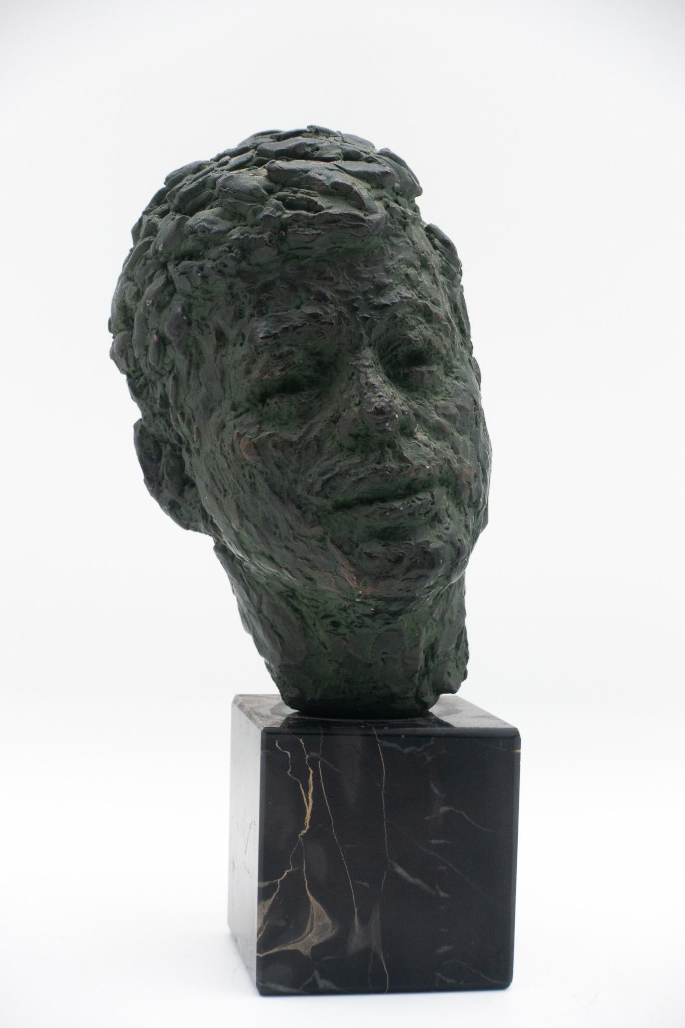 Bust of John Fitzgerald Kennedy of Bronze Patinated Plaster by Robert Berks 1