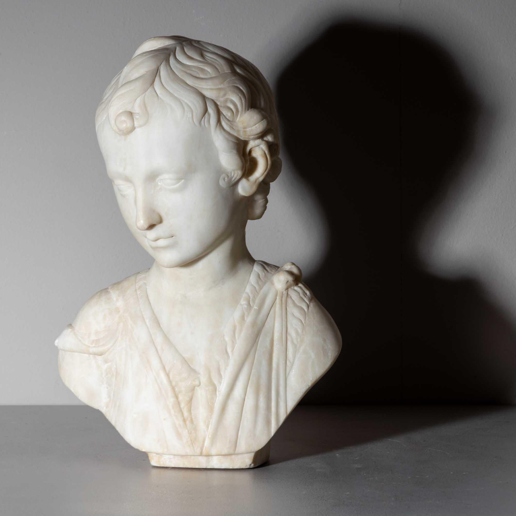 Bust of John the Baptist as Child in the manner of Karl Storck  For Sale 4