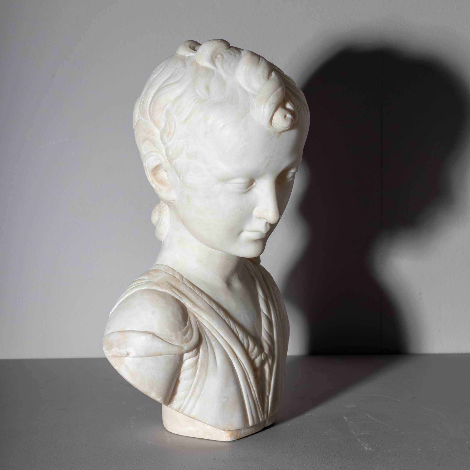 Bust of John the Baptist as Child in the manner of Karl Storck  For Sale 1
